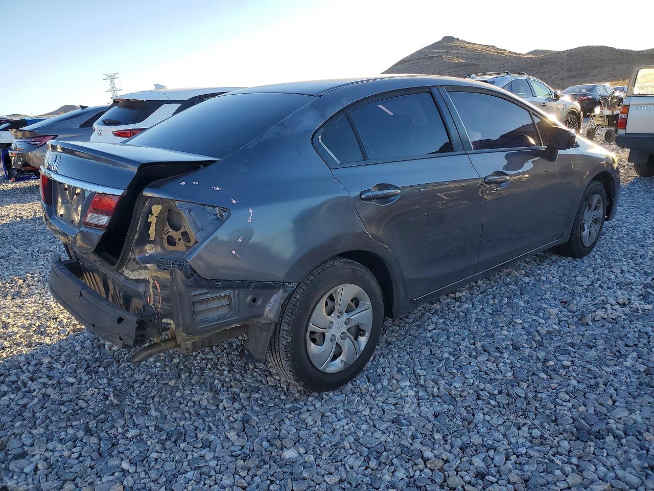 2014 Honda Civic Lx Gray vin: 19XFB2F51EE240305