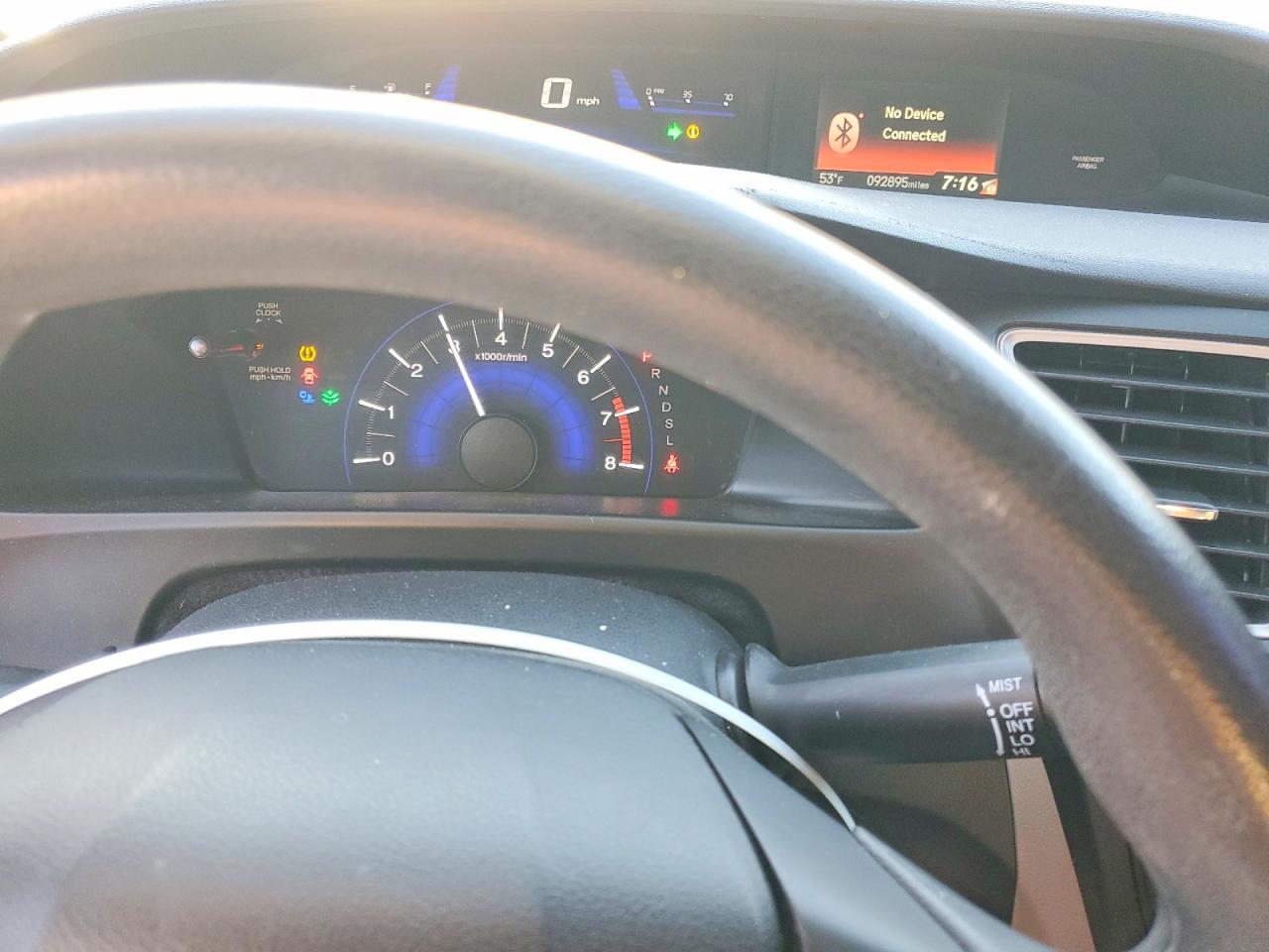 2014 Honda Civic Lx Gray vin: 19XFB2F51EE240305