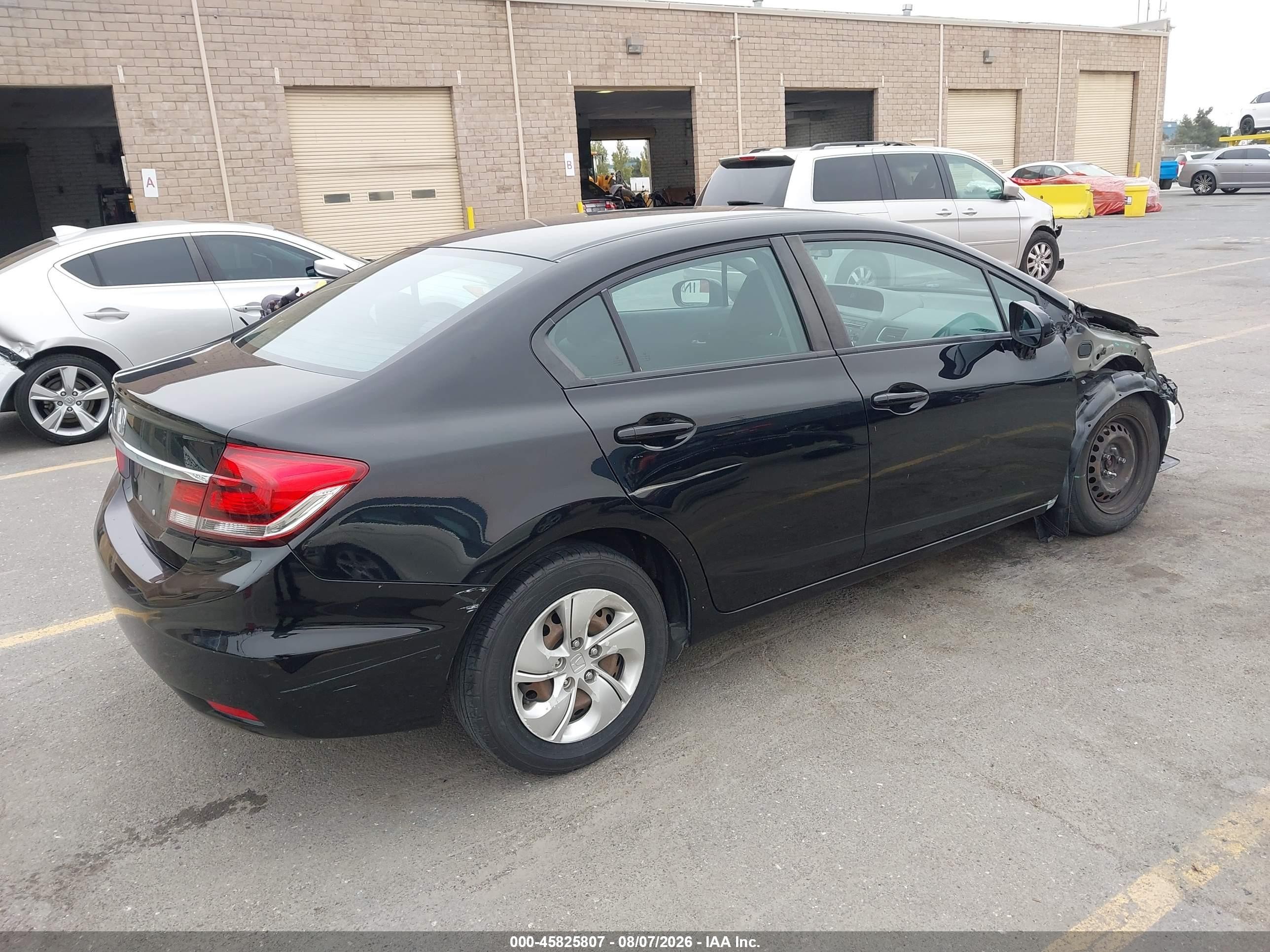 2014 Honda Civic Lx Черный vin: 19XFB2F51EE248405