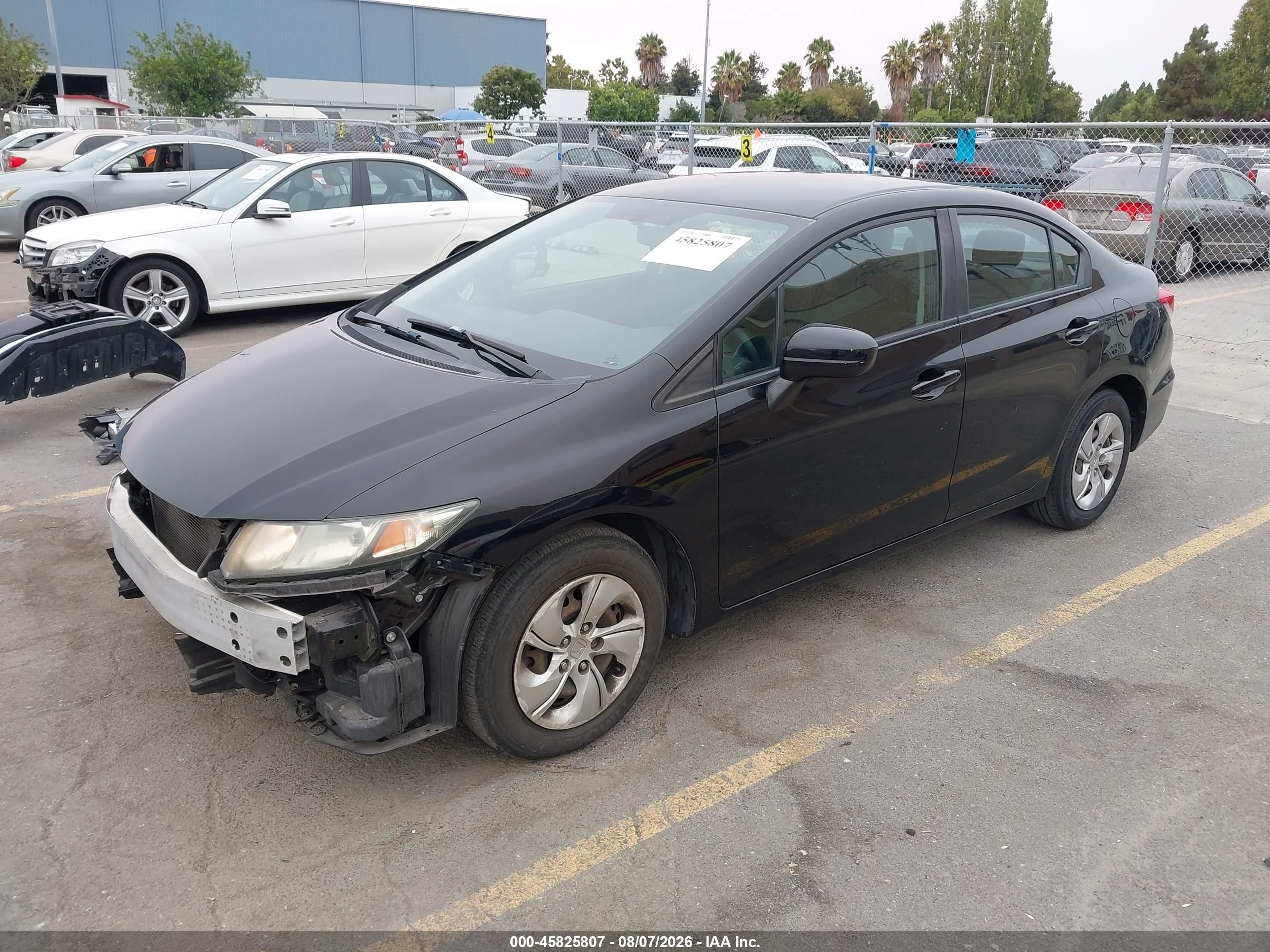 2014 Honda Civic Lx Черный vin: 19XFB2F51EE248405