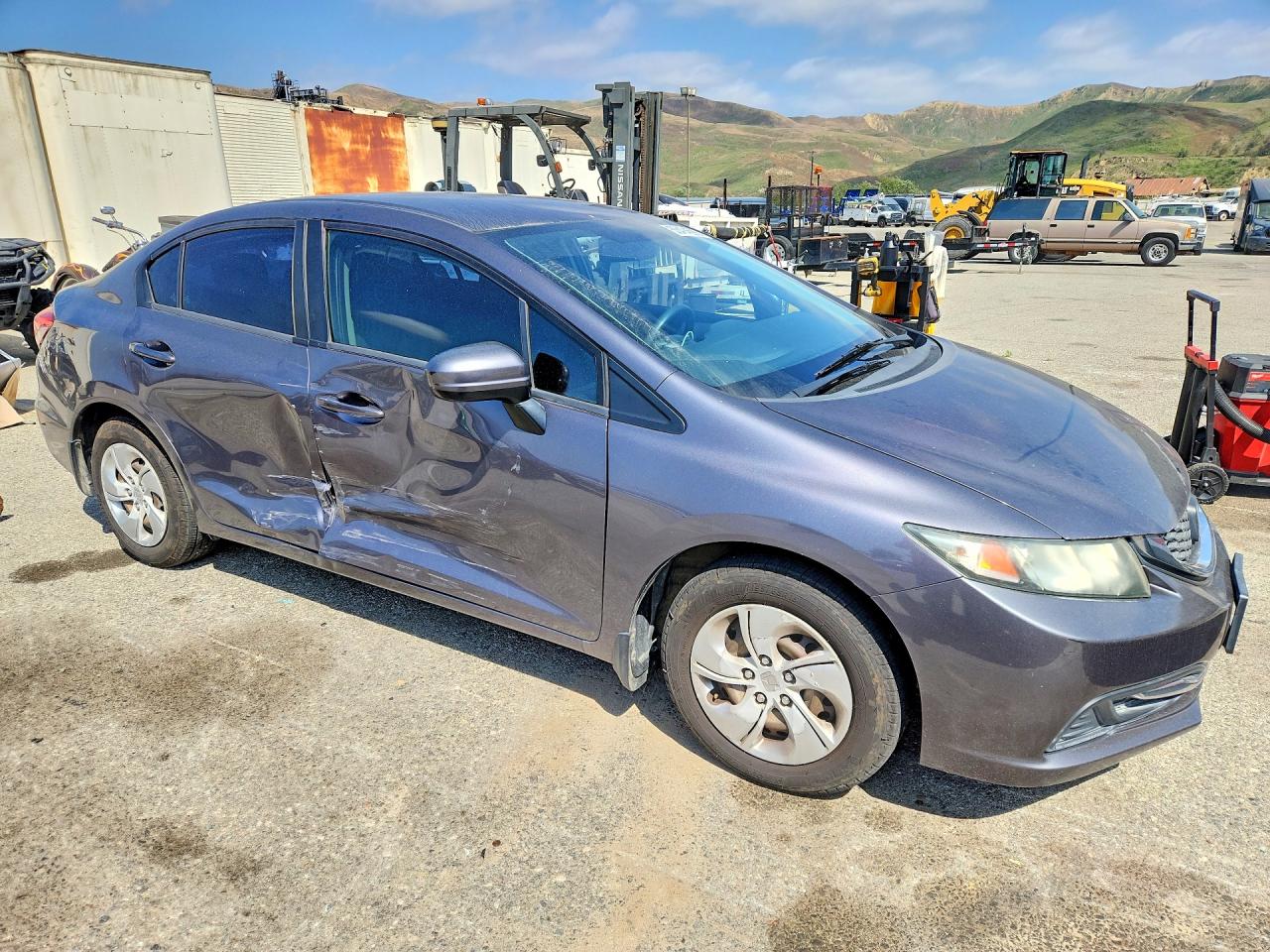 2014 Honda Civic Lx Gray vin: 19XFB2F51EE248503