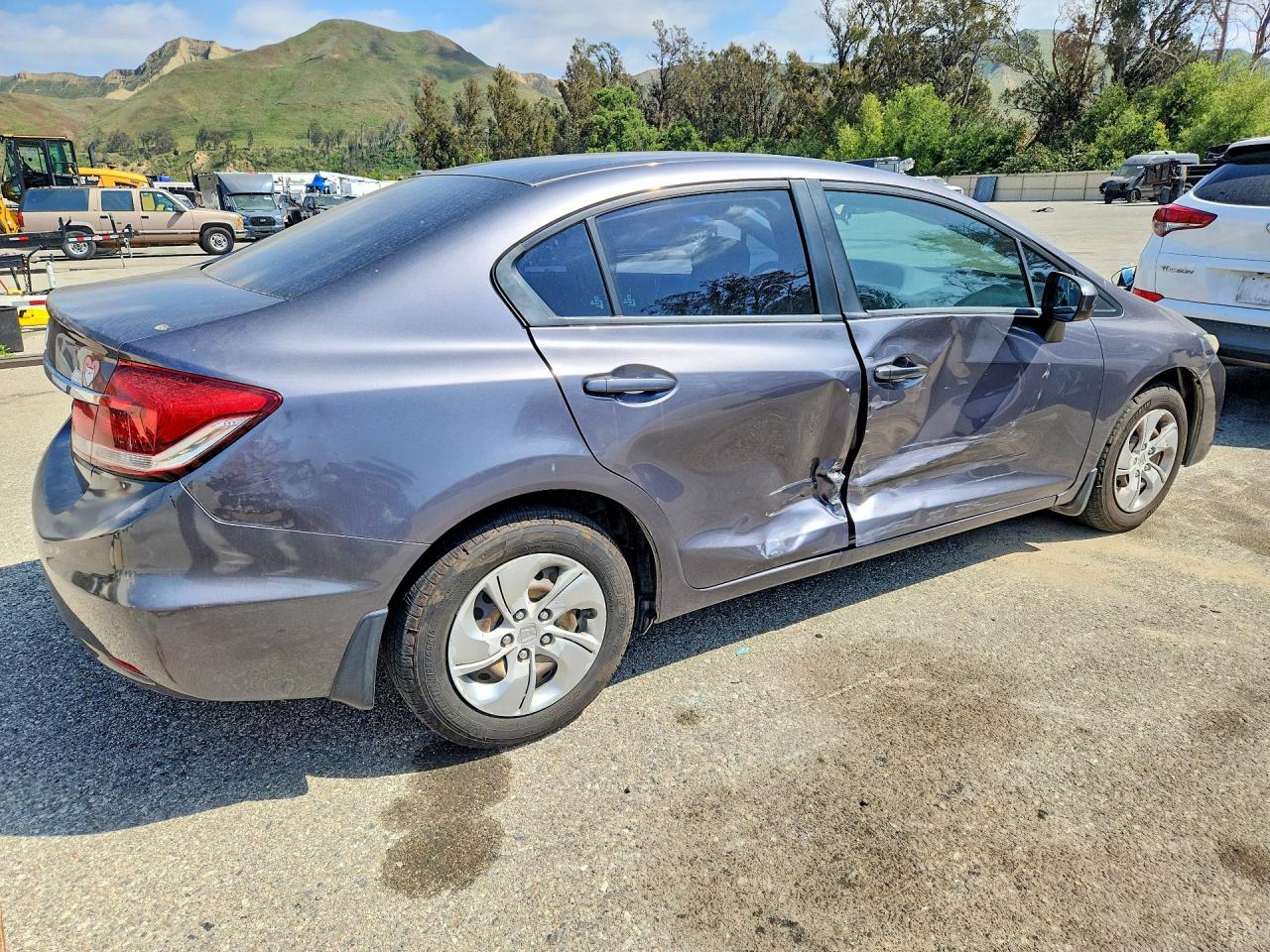2014 Honda Civic Lx Gray vin: 19XFB2F51EE248503