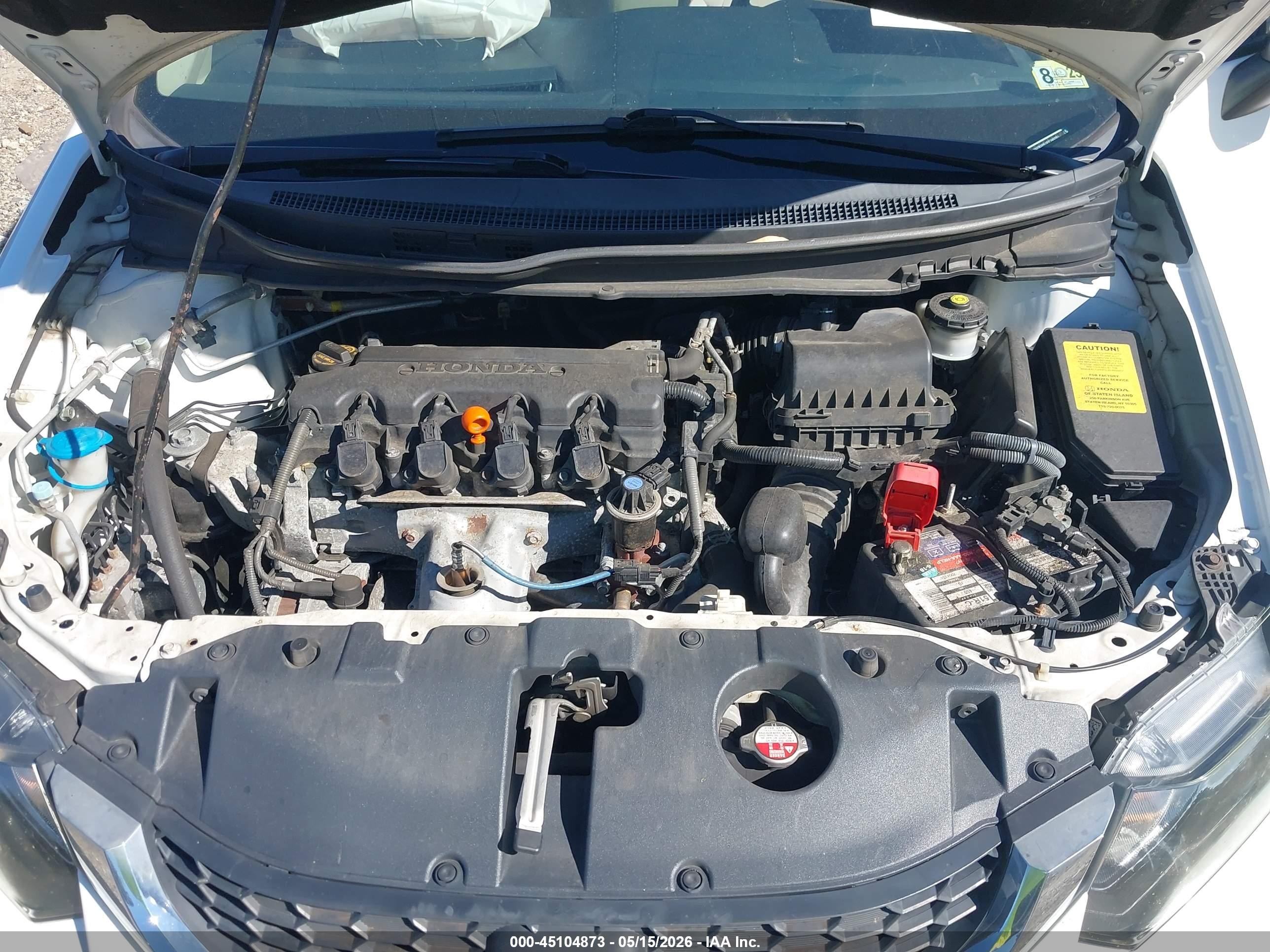 2014 Honda Civic Lx White vin: 19XFB2F51EE249781