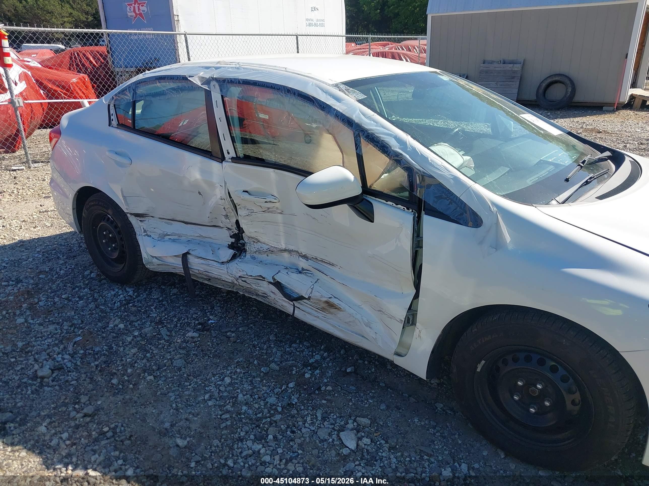 2014 Honda Civic Lx White vin: 19XFB2F51EE249781