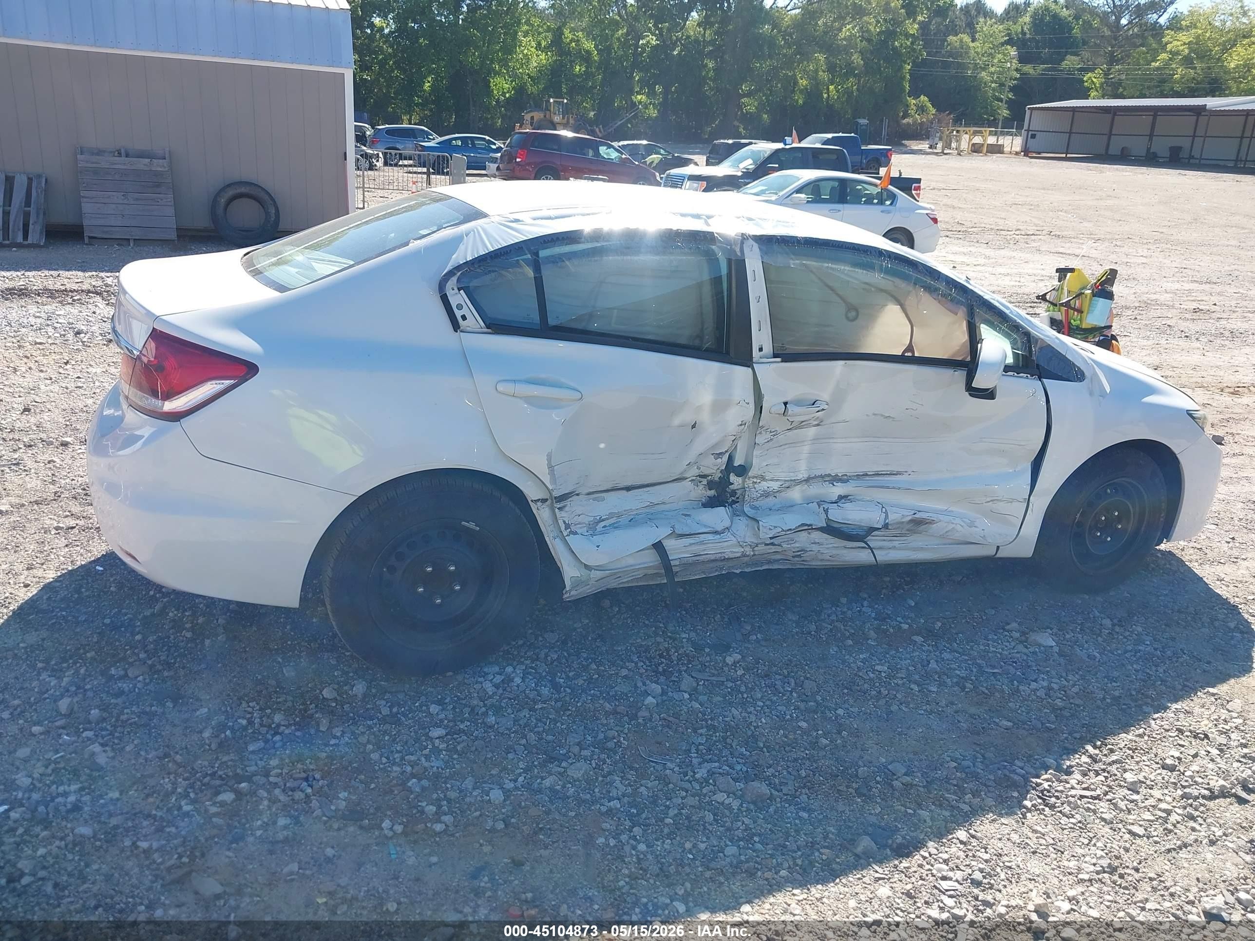 2014 Honda Civic Lx White vin: 19XFB2F51EE249781