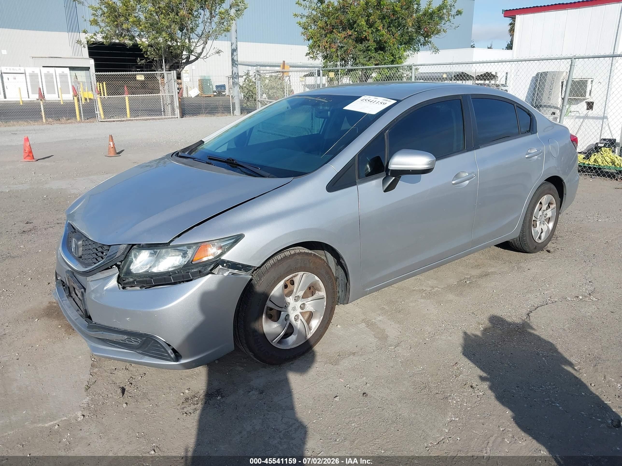 2014 Honda Civic Lx Silver vin: 19XFB2F51EE250946