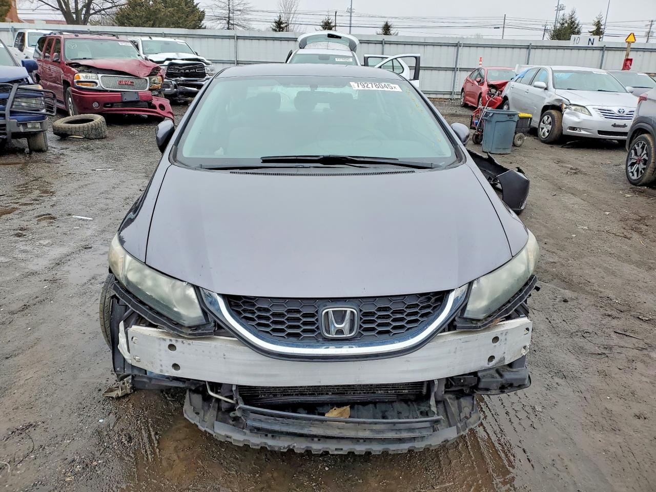 2014 Honda Civic Lx Gray vin: 19XFB2F51EE254740