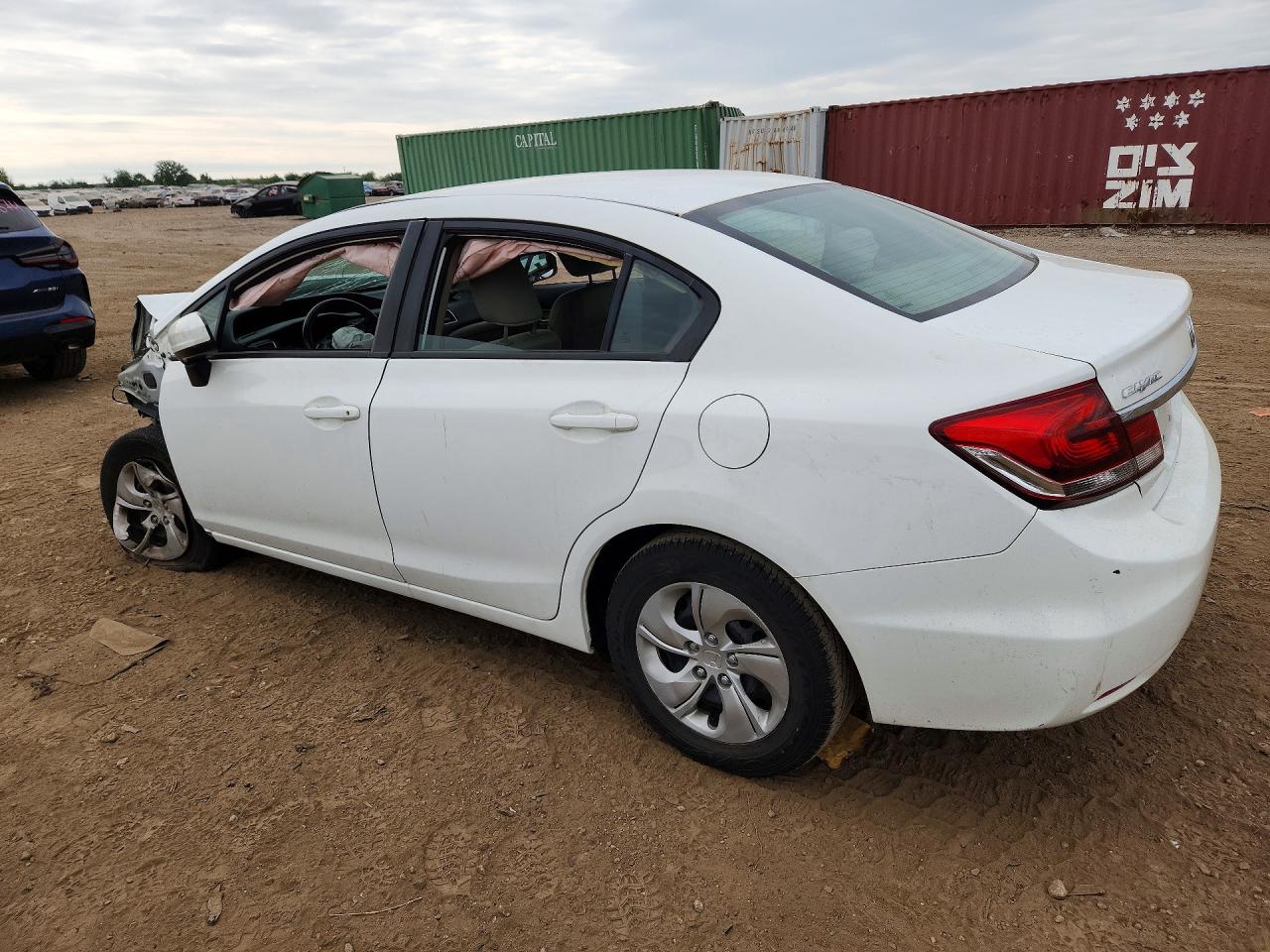 2014 Honda Civic Lx White vin: 19XFB2F51EE257895