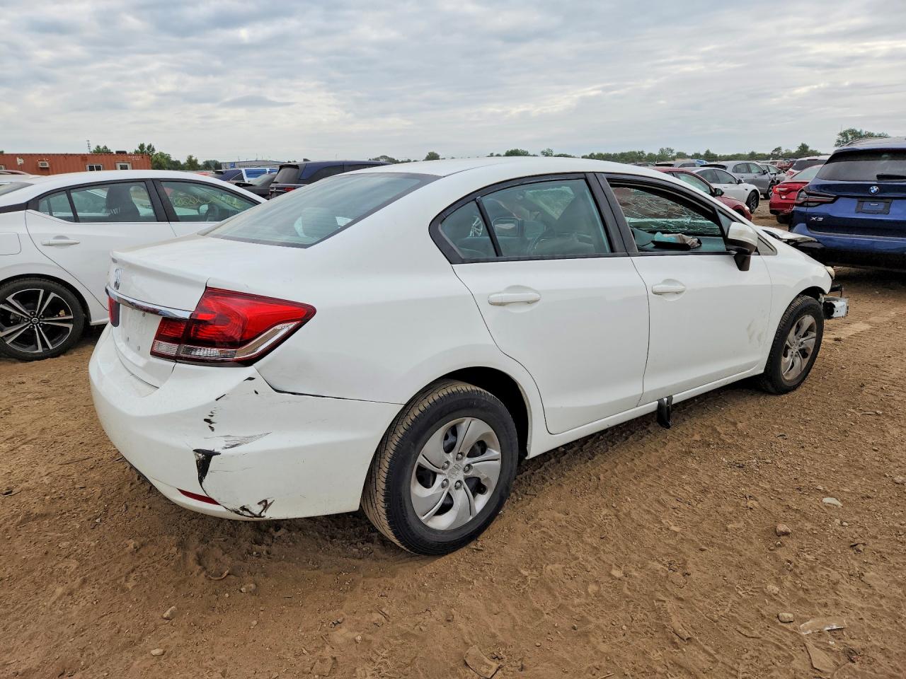 2014 Honda Civic Lx White vin: 19XFB2F51EE257895