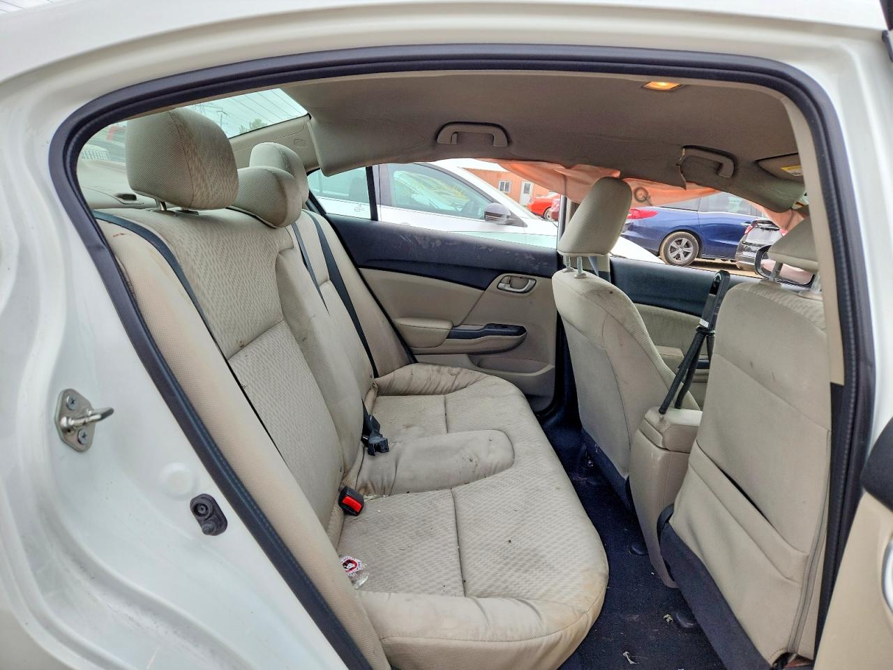 2014 Honda Civic Lx White vin: 19XFB2F51EE257895