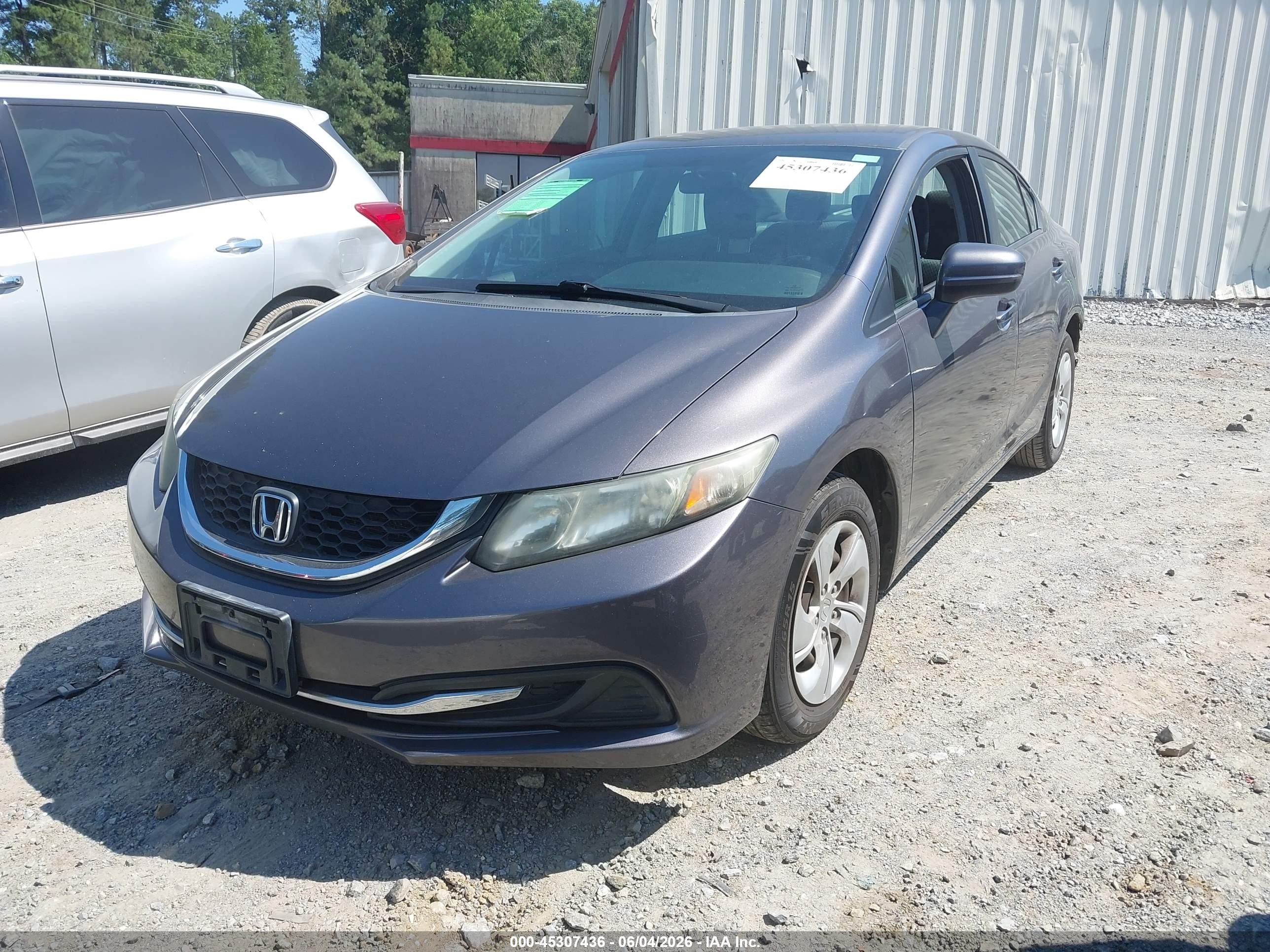 2014 Honda Civic Lx Gray vin: 19XFB2F51EE269965