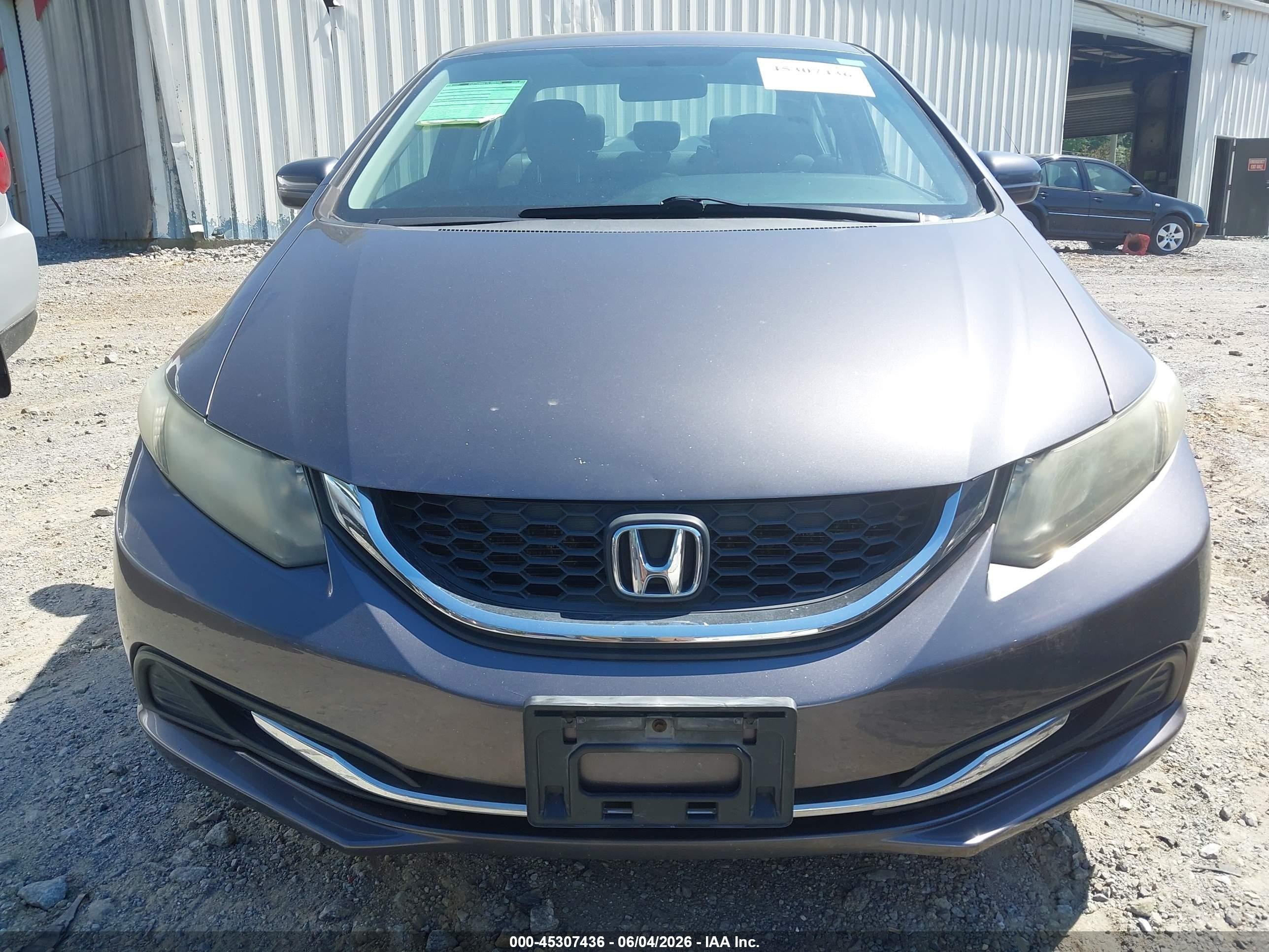 2014 Honda Civic Lx Gray vin: 19XFB2F51EE269965
