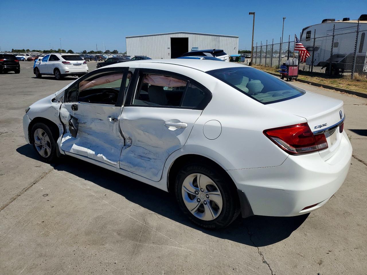 2014 Honda Civic Lx White vin: 19XFB2F51EE271392