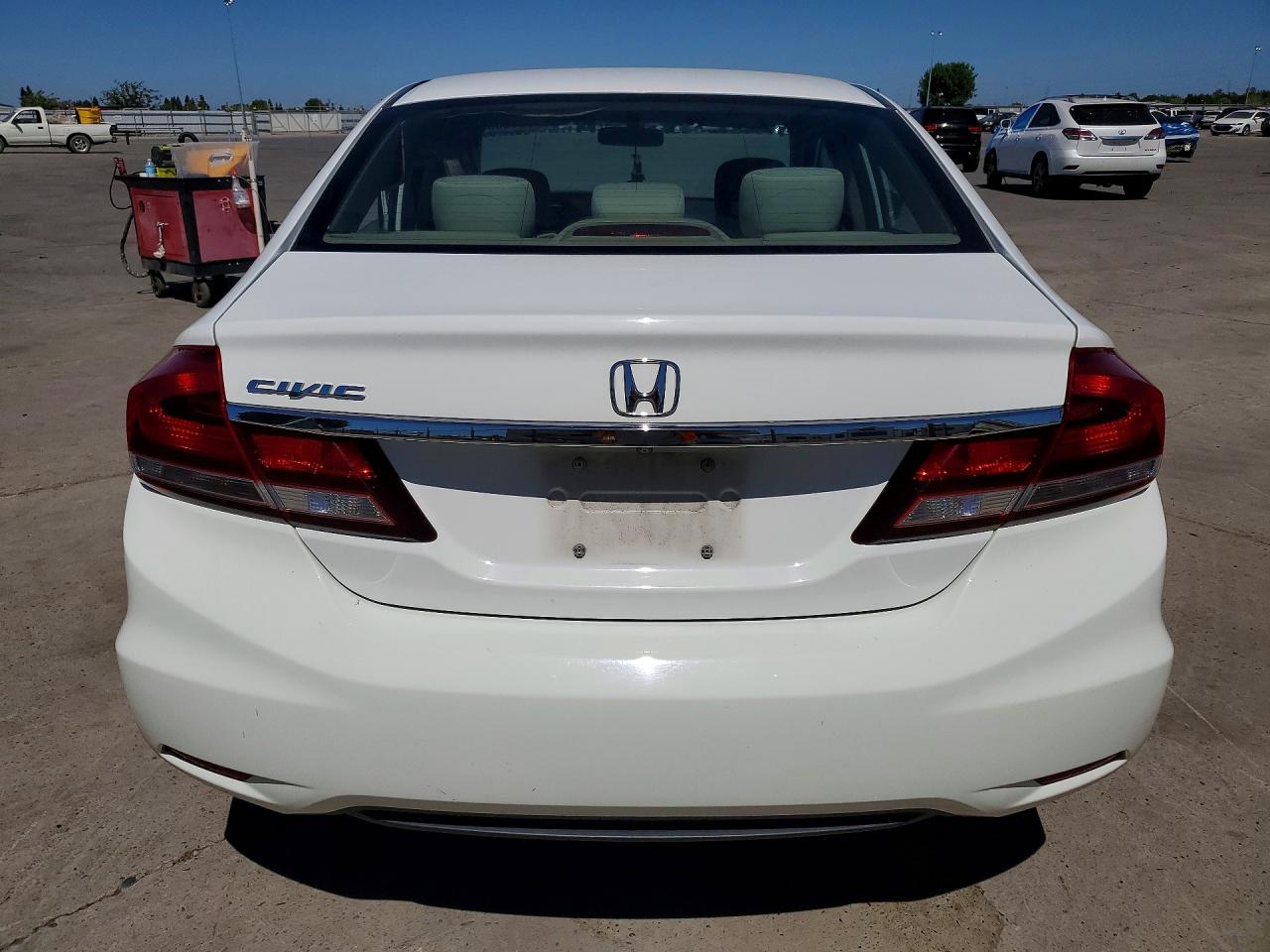 2014 Honda Civic Lx White vin: 19XFB2F51EE271392