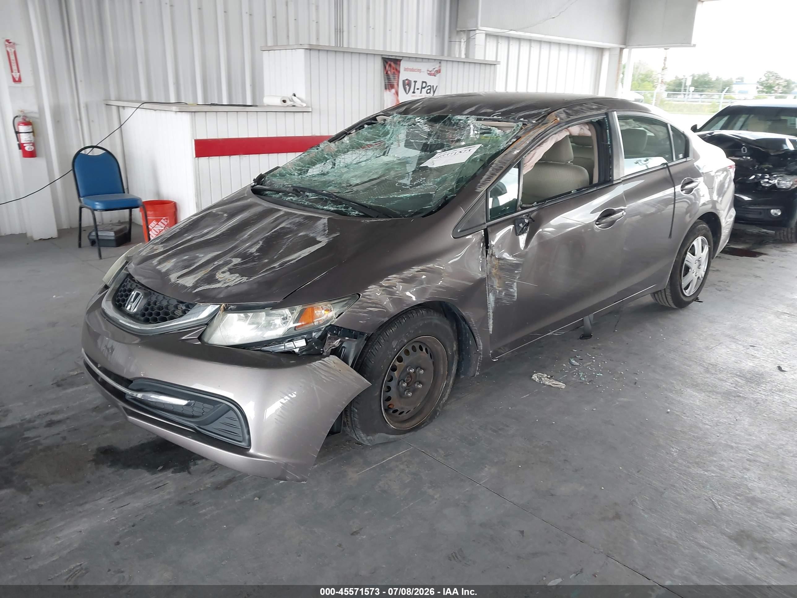 2015 Honda Civic Lx Champagne vin: 19XFB2F51FE000320