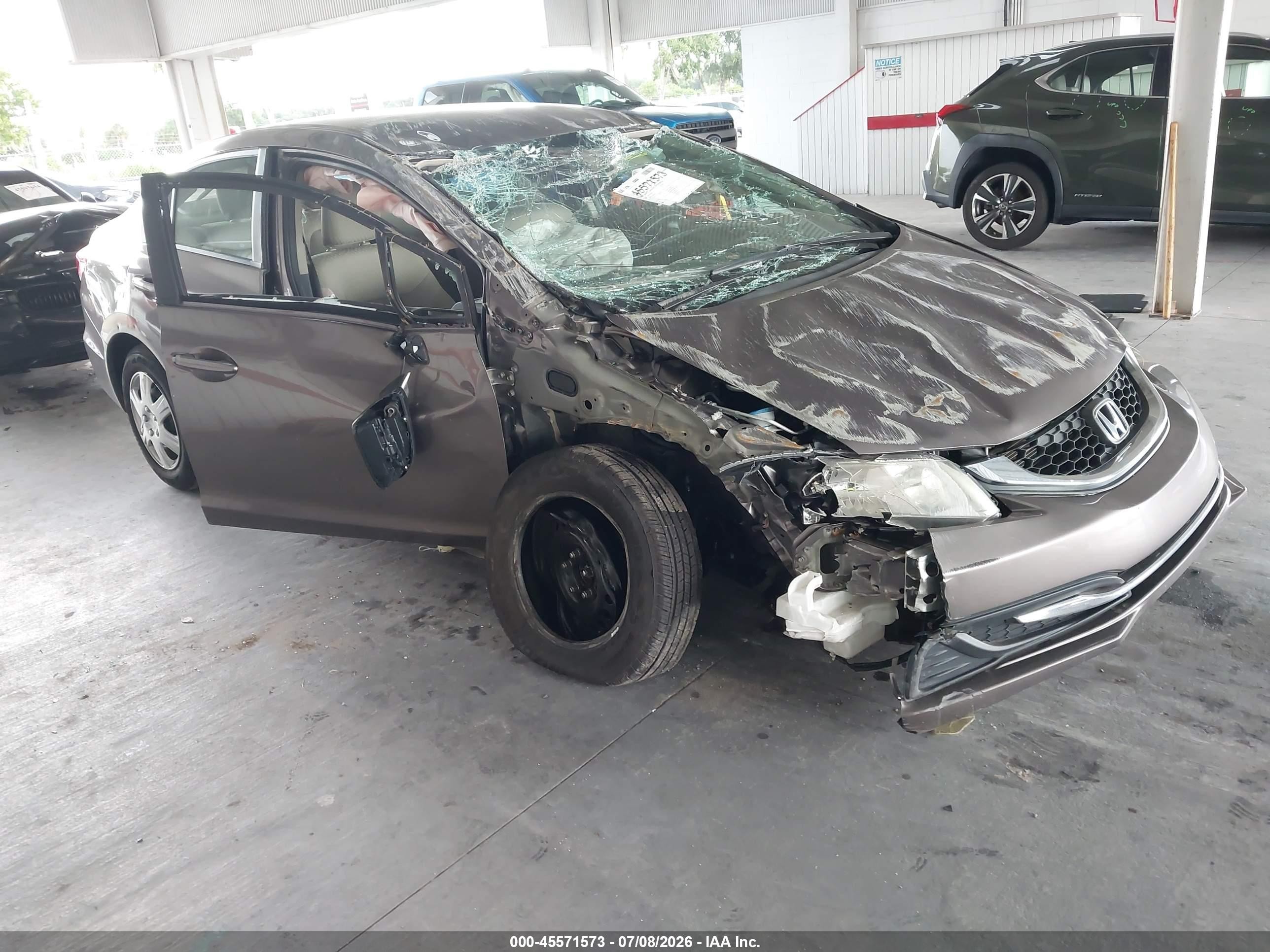 2015 Honda Civic Lx Champagne vin: 19XFB2F51FE000320