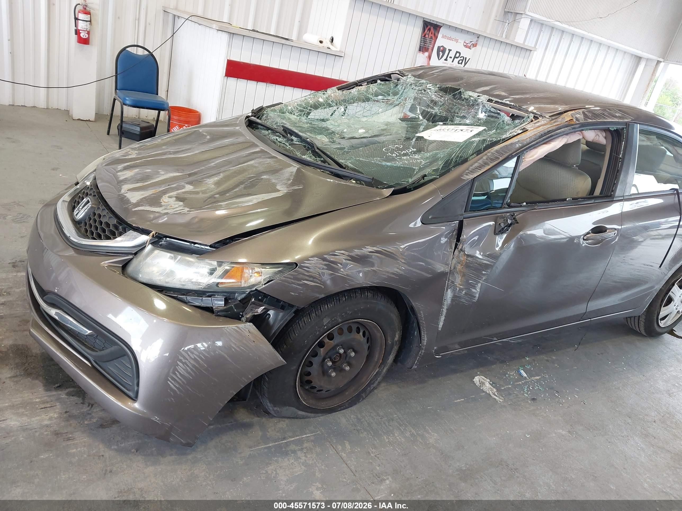 2015 Honda Civic Lx Champagne vin: 19XFB2F51FE000320