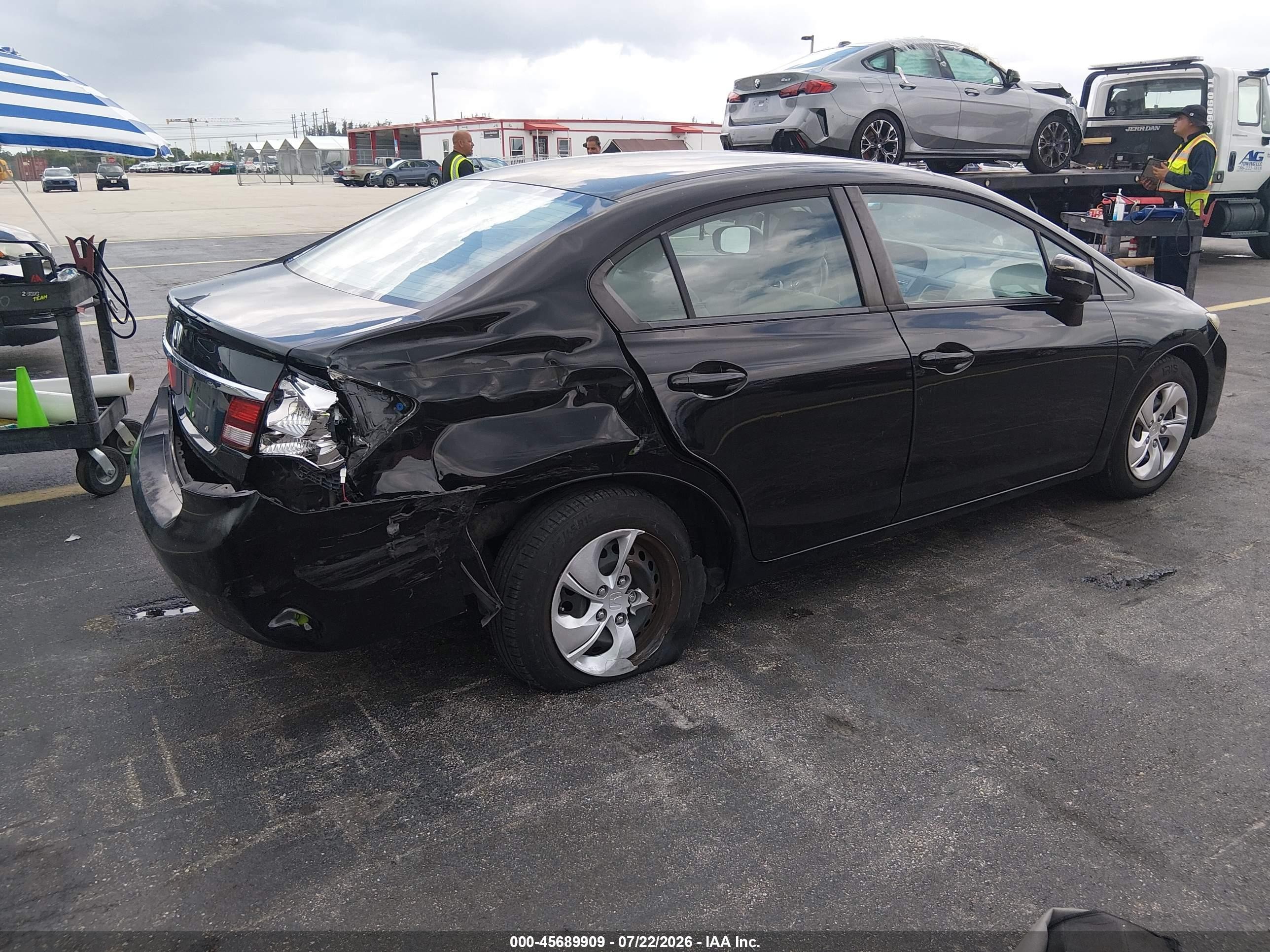 2015 Honda Civic Lx Black vin: 19XFB2F51FE001869