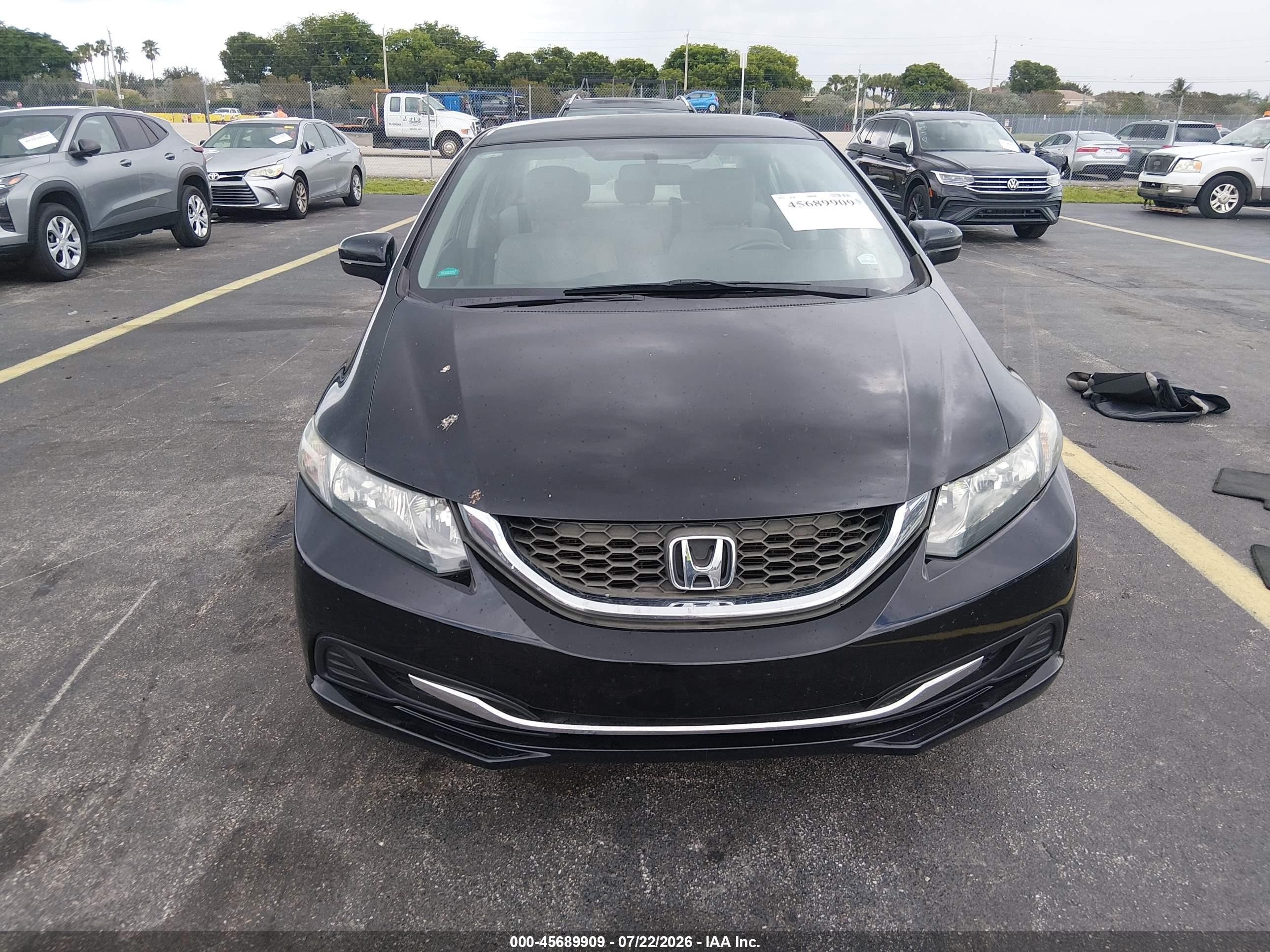 2015 Honda Civic Lx Black vin: 19XFB2F51FE001869