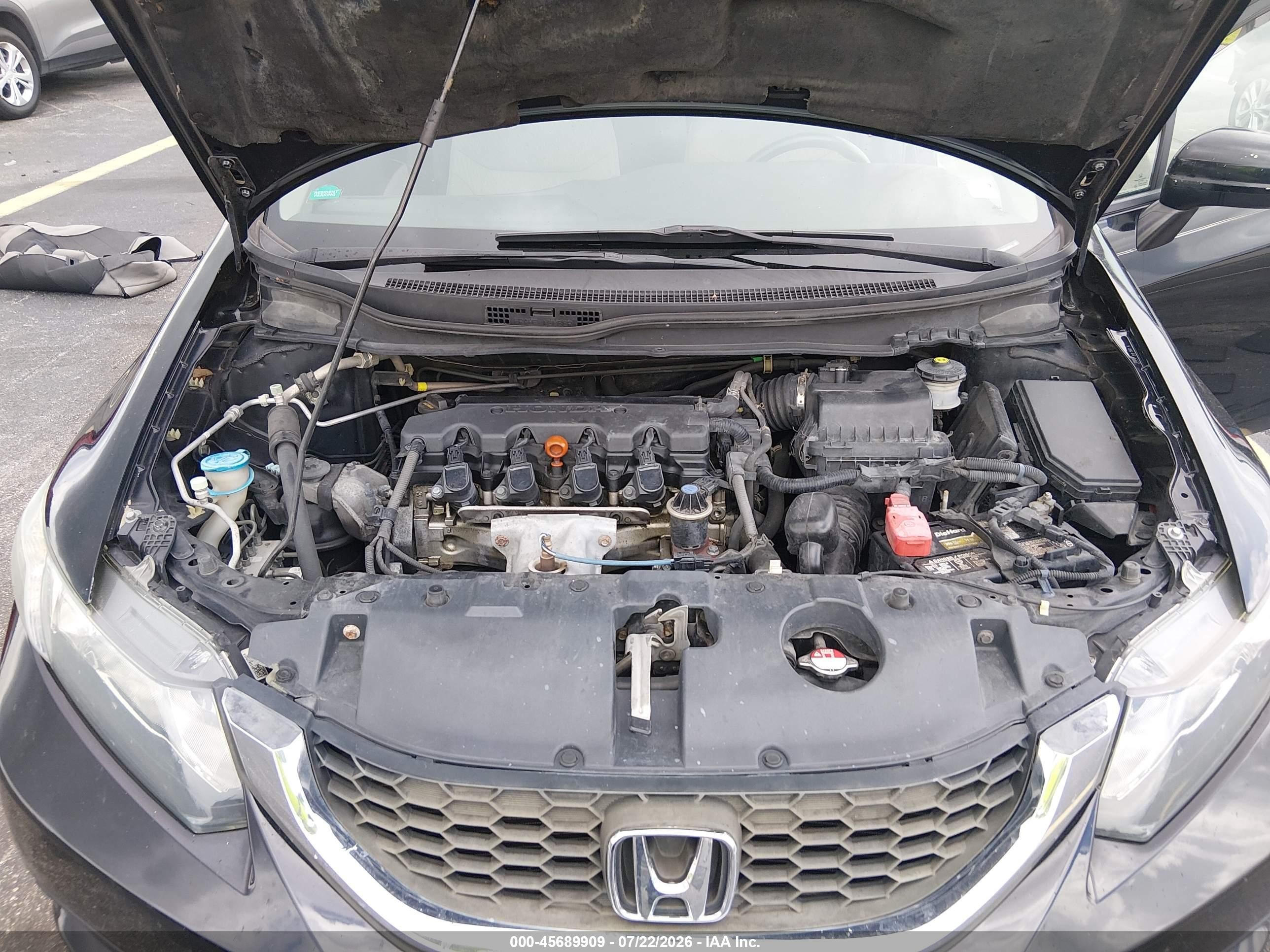 2015 Honda Civic Lx Black vin: 19XFB2F51FE001869