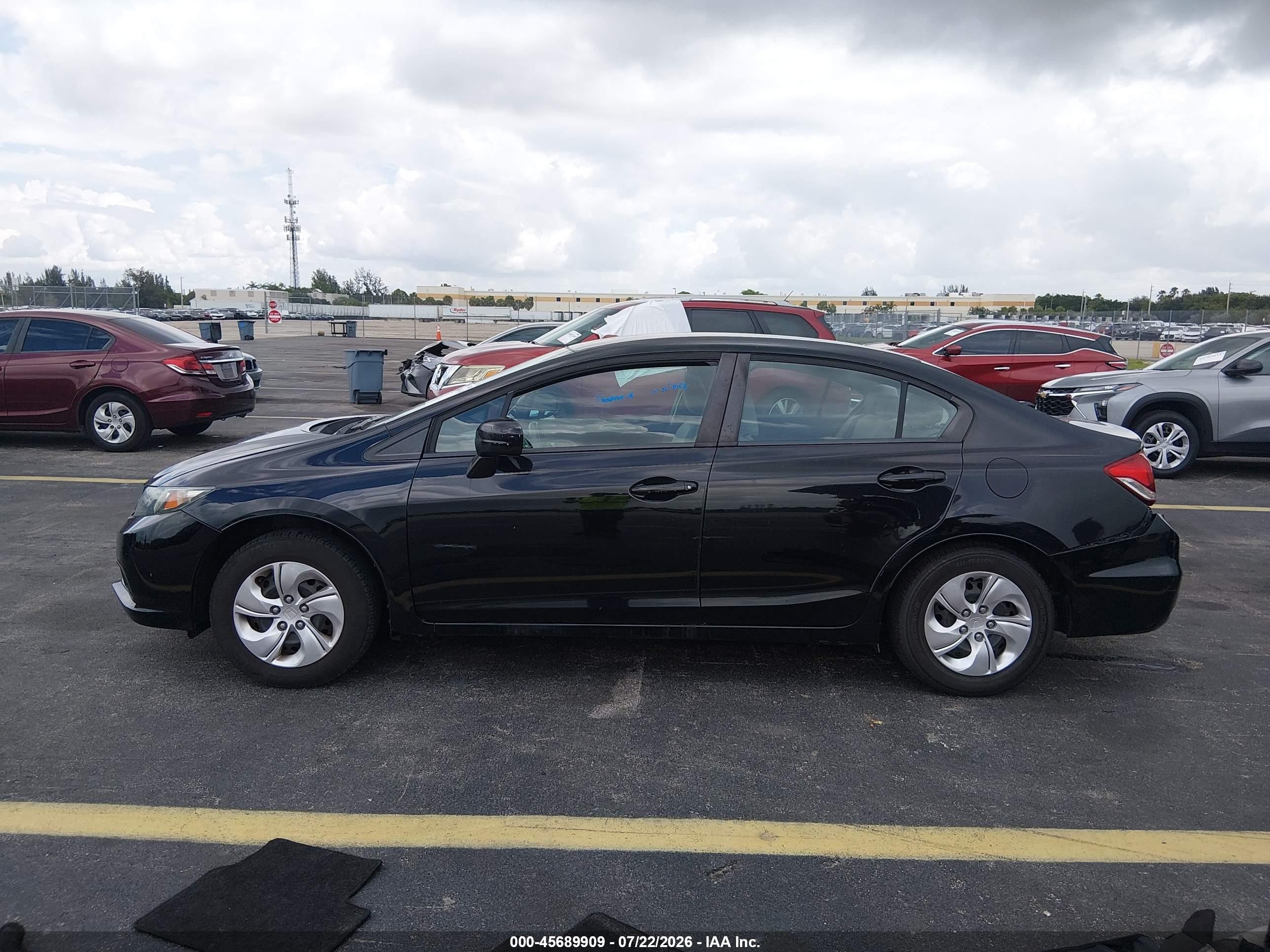 2015 Honda Civic Lx Black vin: 19XFB2F51FE001869