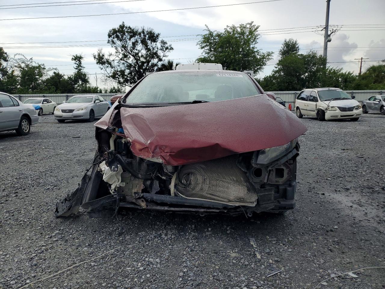 2015 Honda Civic Lx Burgundy vin: 19XFB2F51FE002469