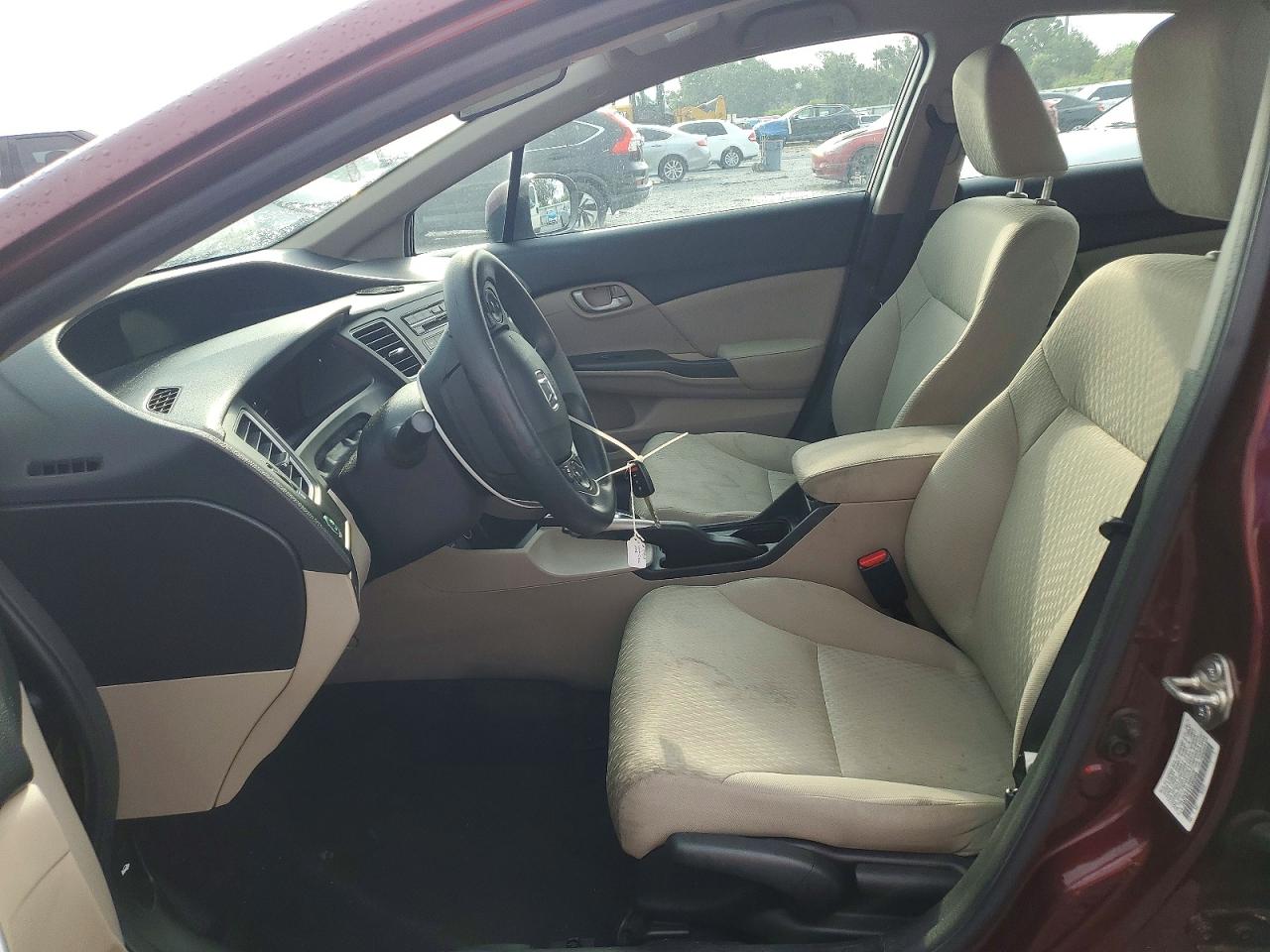 2015 Honda Civic Lx Burgundy vin: 19XFB2F51FE002469