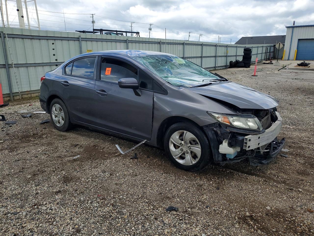 2015 Honda Civic Lx Gray vin: 19XFB2F51FE016954