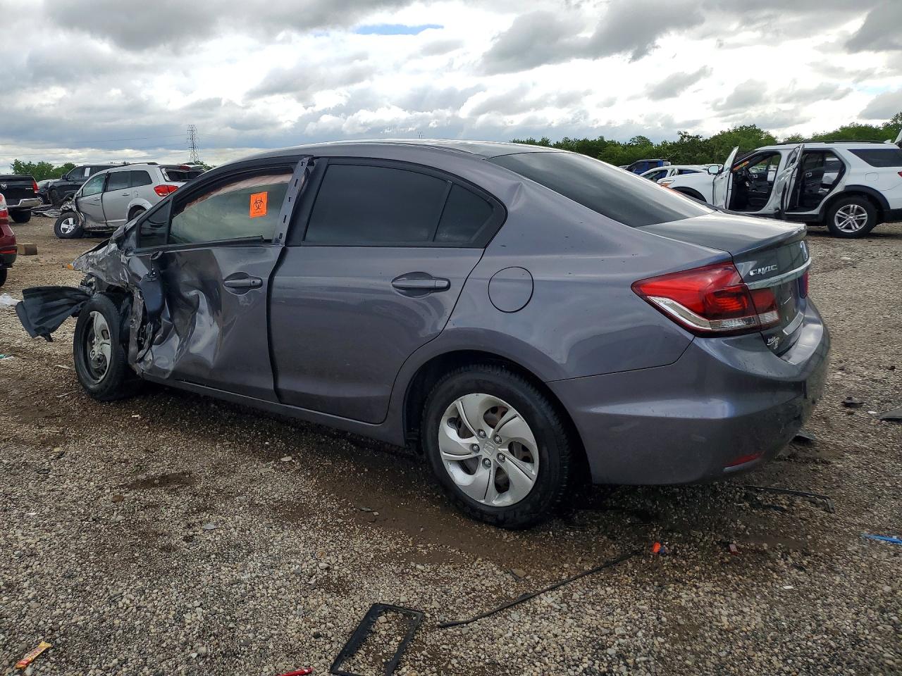 2015 Honda Civic Lx Gray vin: 19XFB2F51FE016954