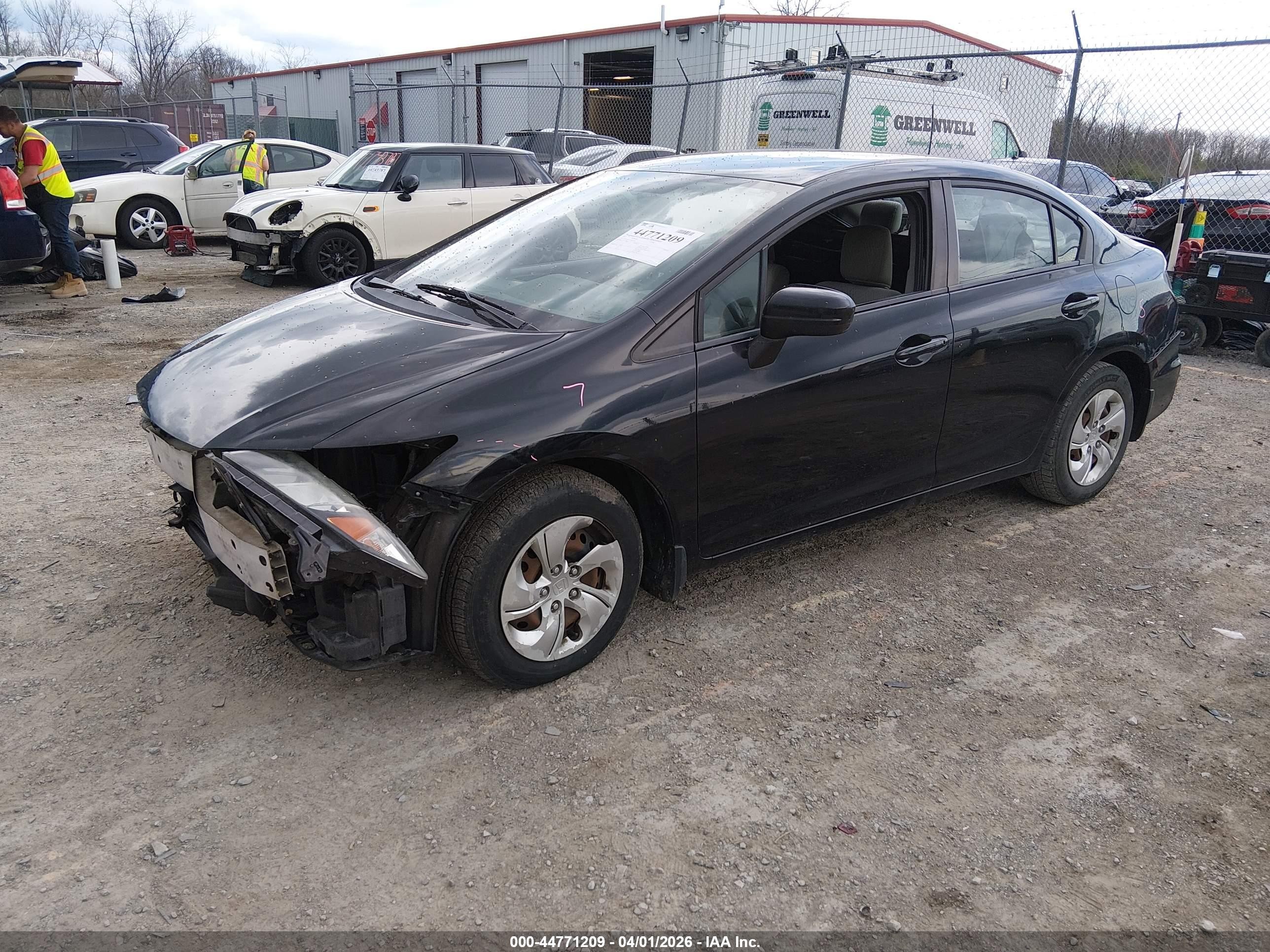 2015 Honda Civic Lx Black vin: 19XFB2F51FE017165