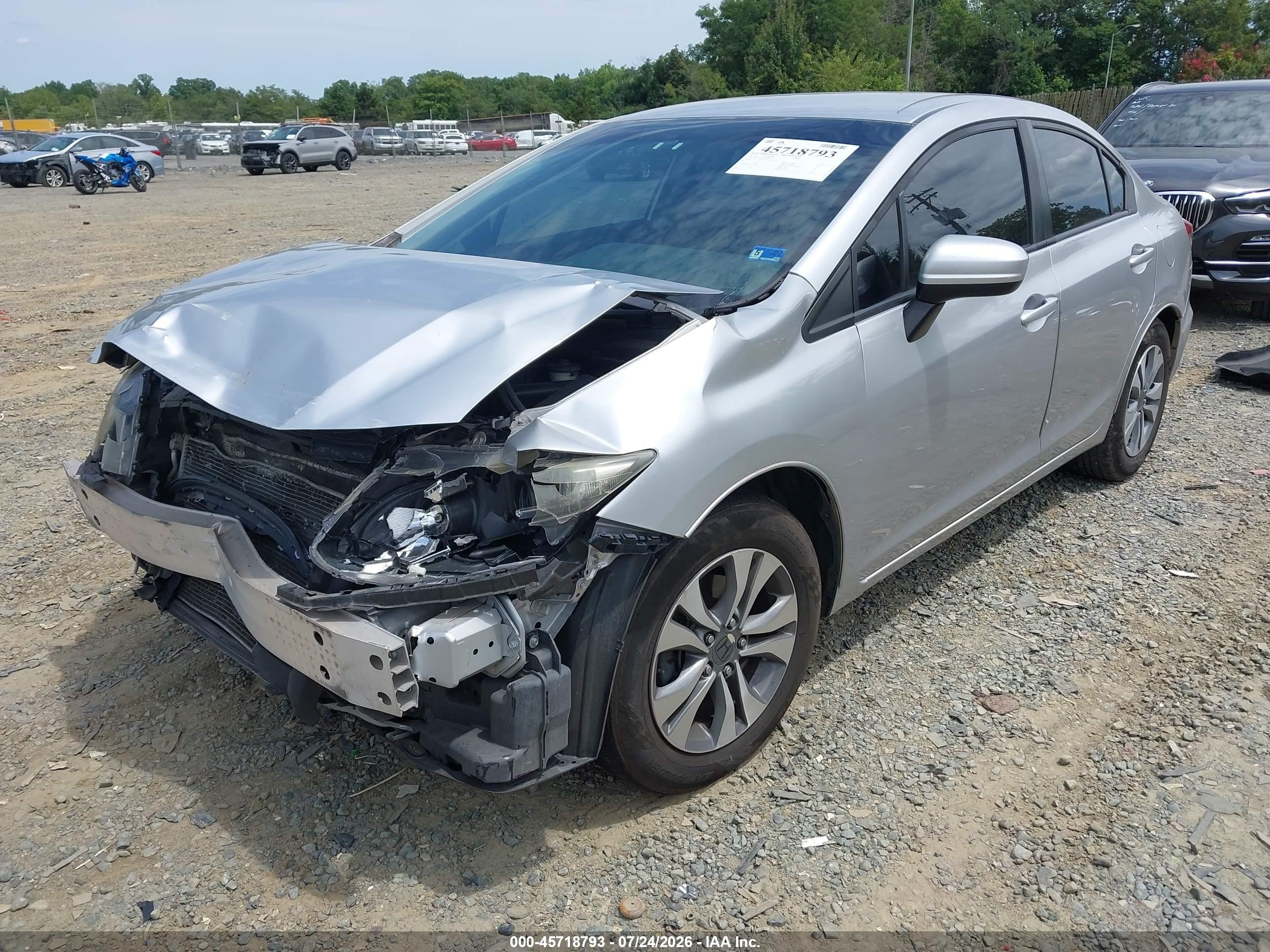 2015 Honda Civic Lx Silver vin: 19XFB2F51FE018817