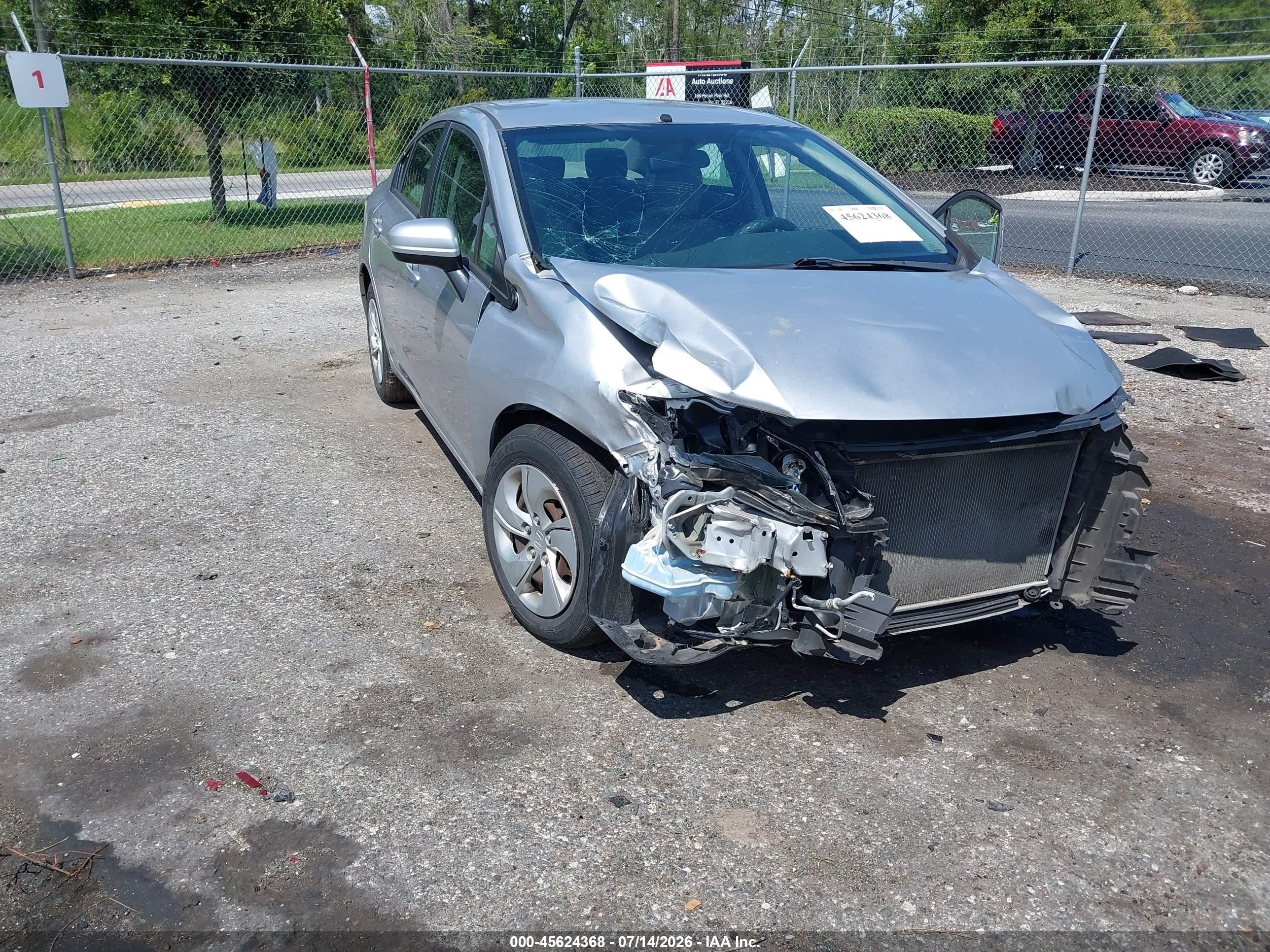2015 Honda Civic Lx Silver vin: 19XFB2F51FE028649