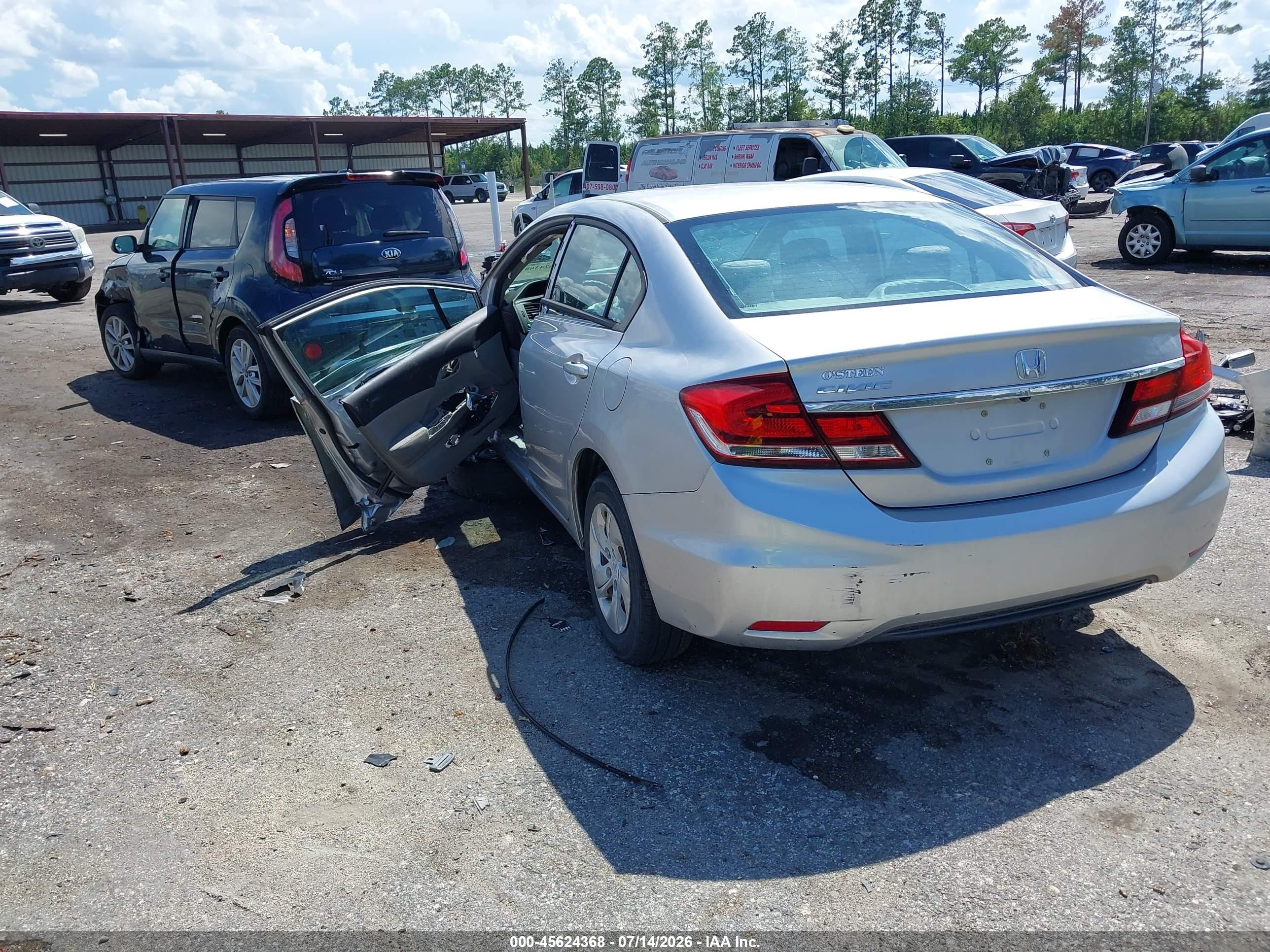 2015 Honda Civic Lx Silver vin: 19XFB2F51FE028649