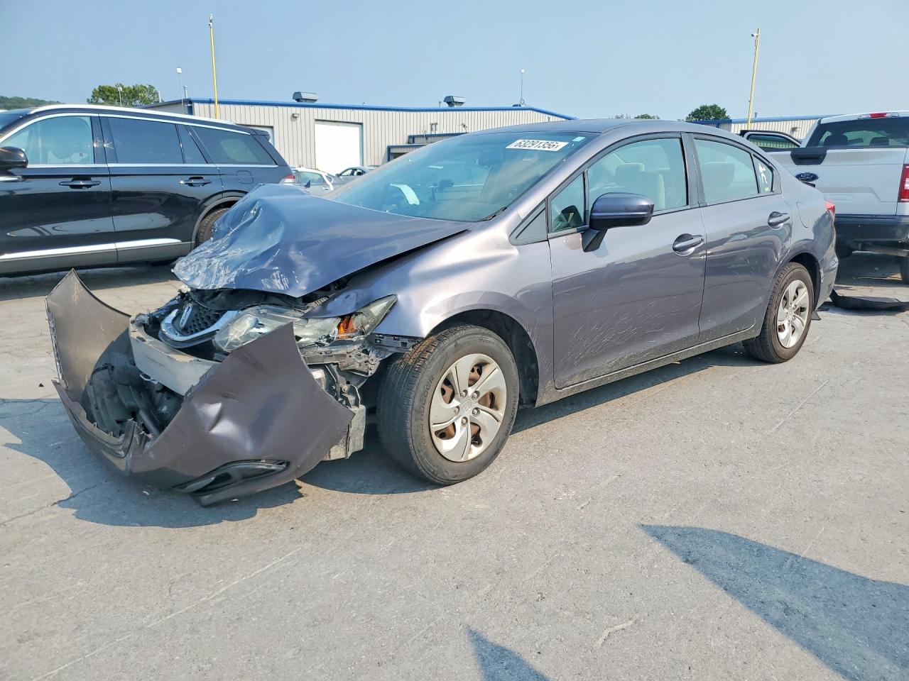 2015 Honda Civic Lx Gray vin: 19XFB2F51FE039943