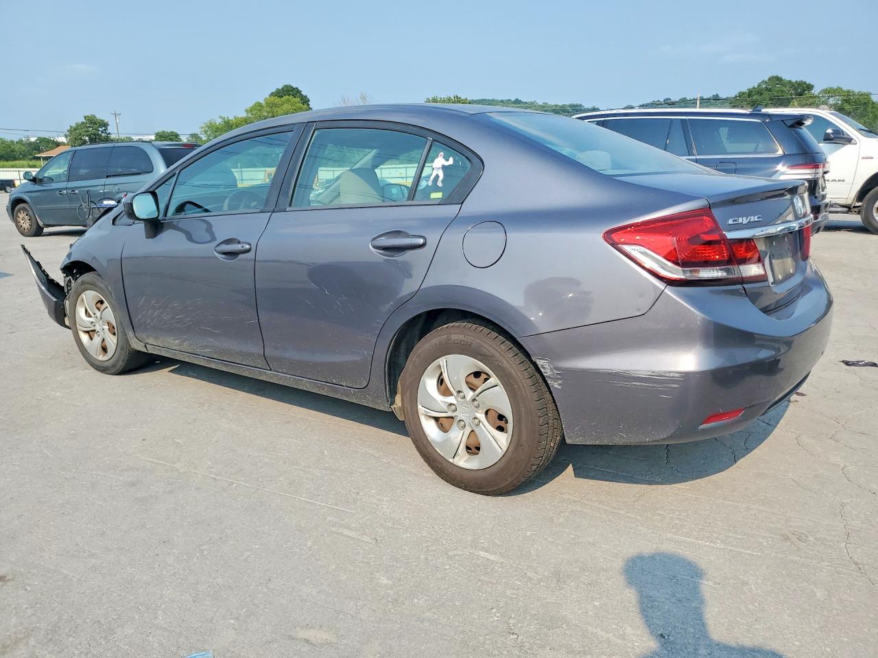 2015 Honda Civic Lx Gray vin: 19XFB2F51FE039943