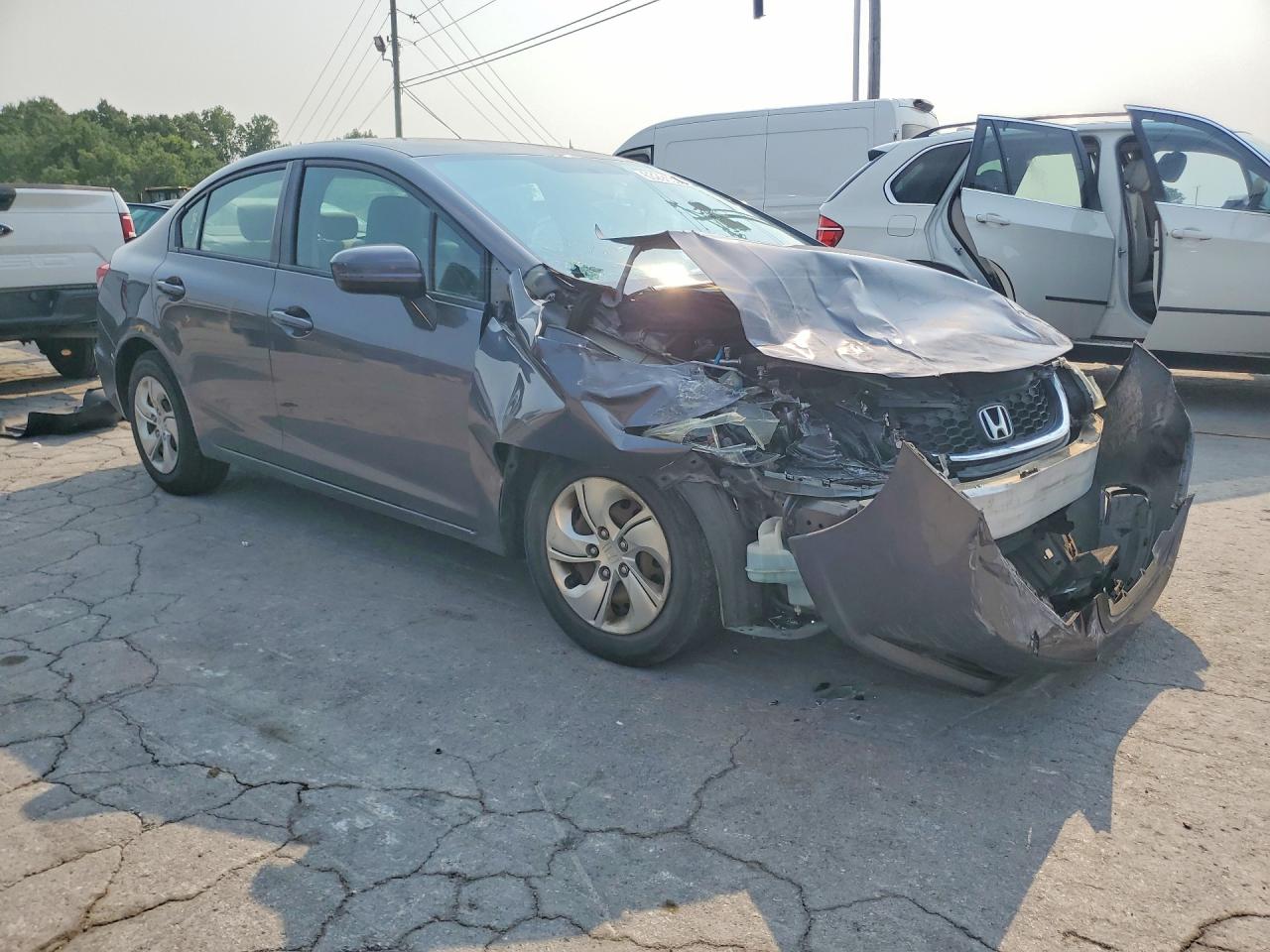 2015 Honda Civic Lx Gray vin: 19XFB2F51FE039943