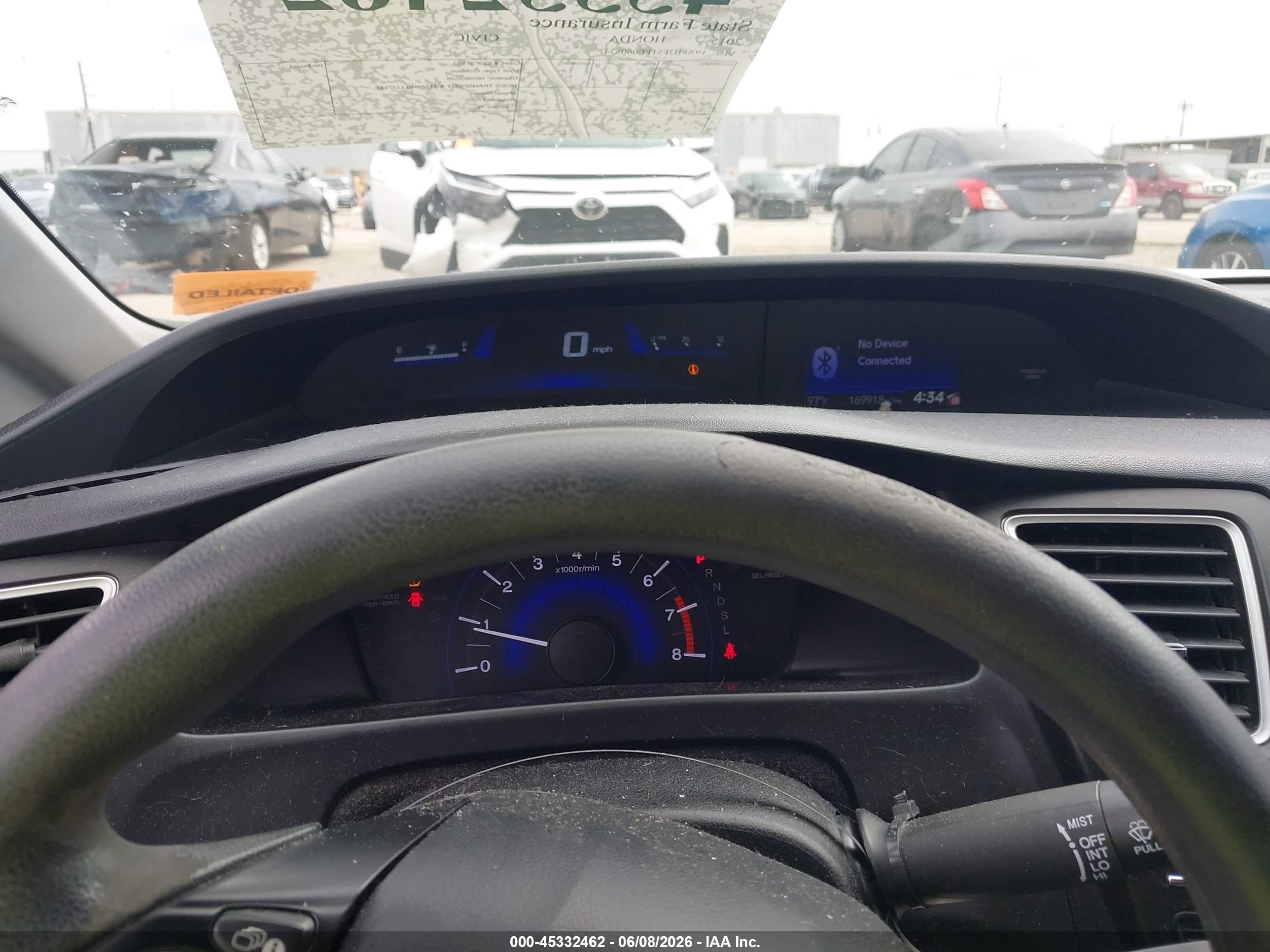 2015 Honda Civic Lx Silver vin: 19XFB2F51FE060534