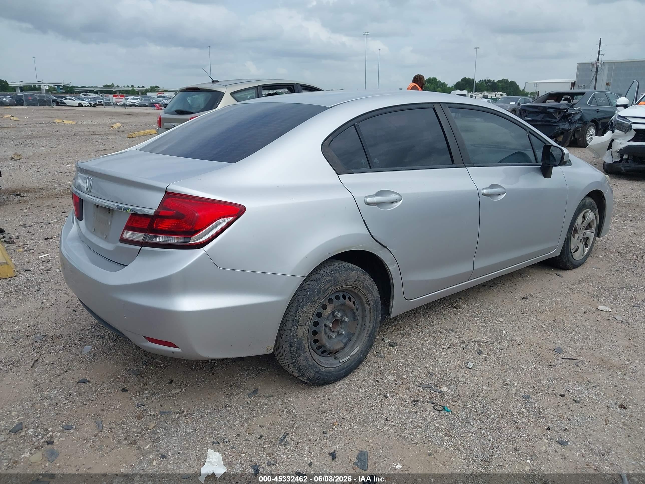 2015 Honda Civic Lx Silver vin: 19XFB2F51FE060534