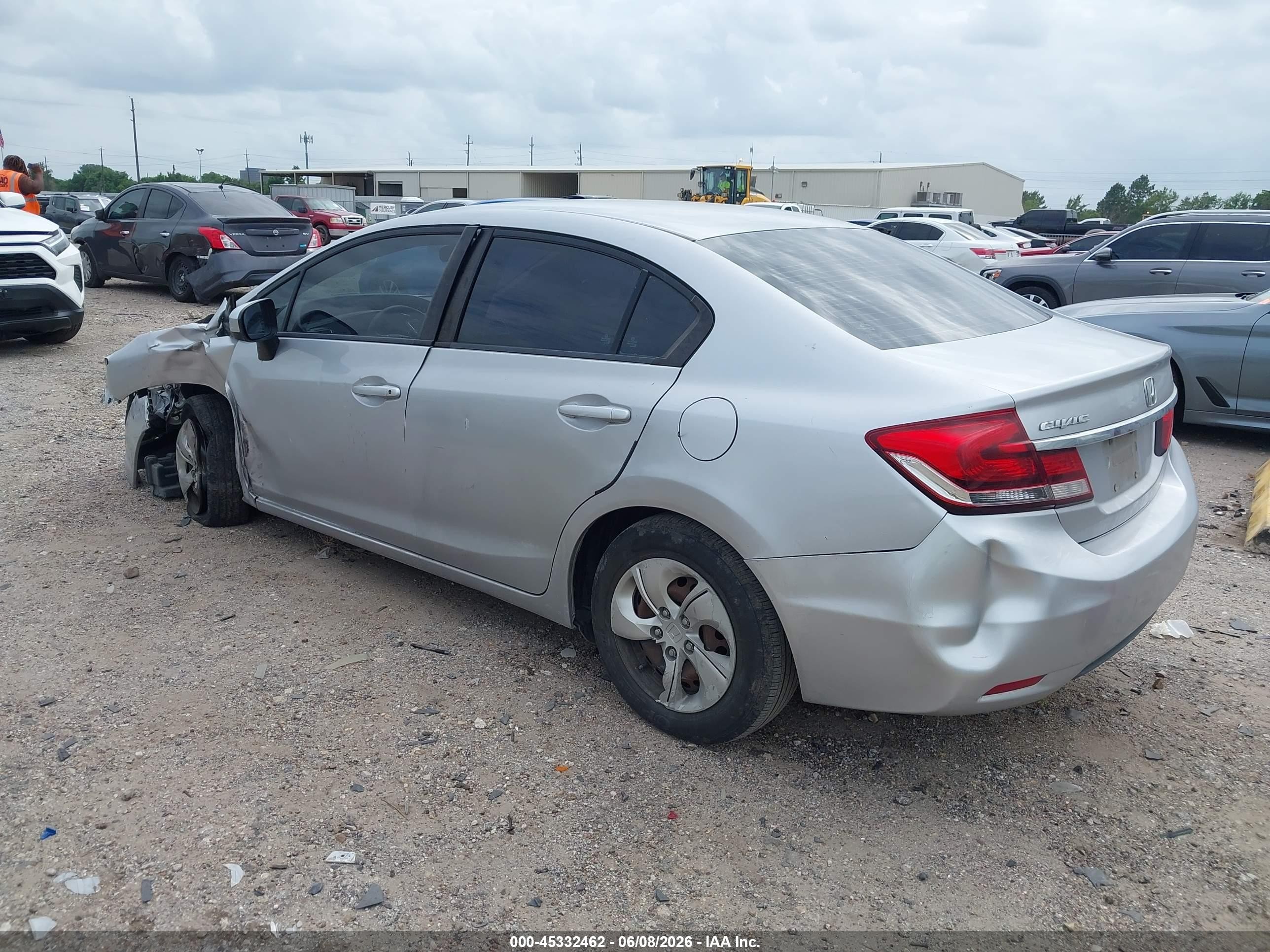 2015 Honda Civic Lx Silver vin: 19XFB2F51FE060534