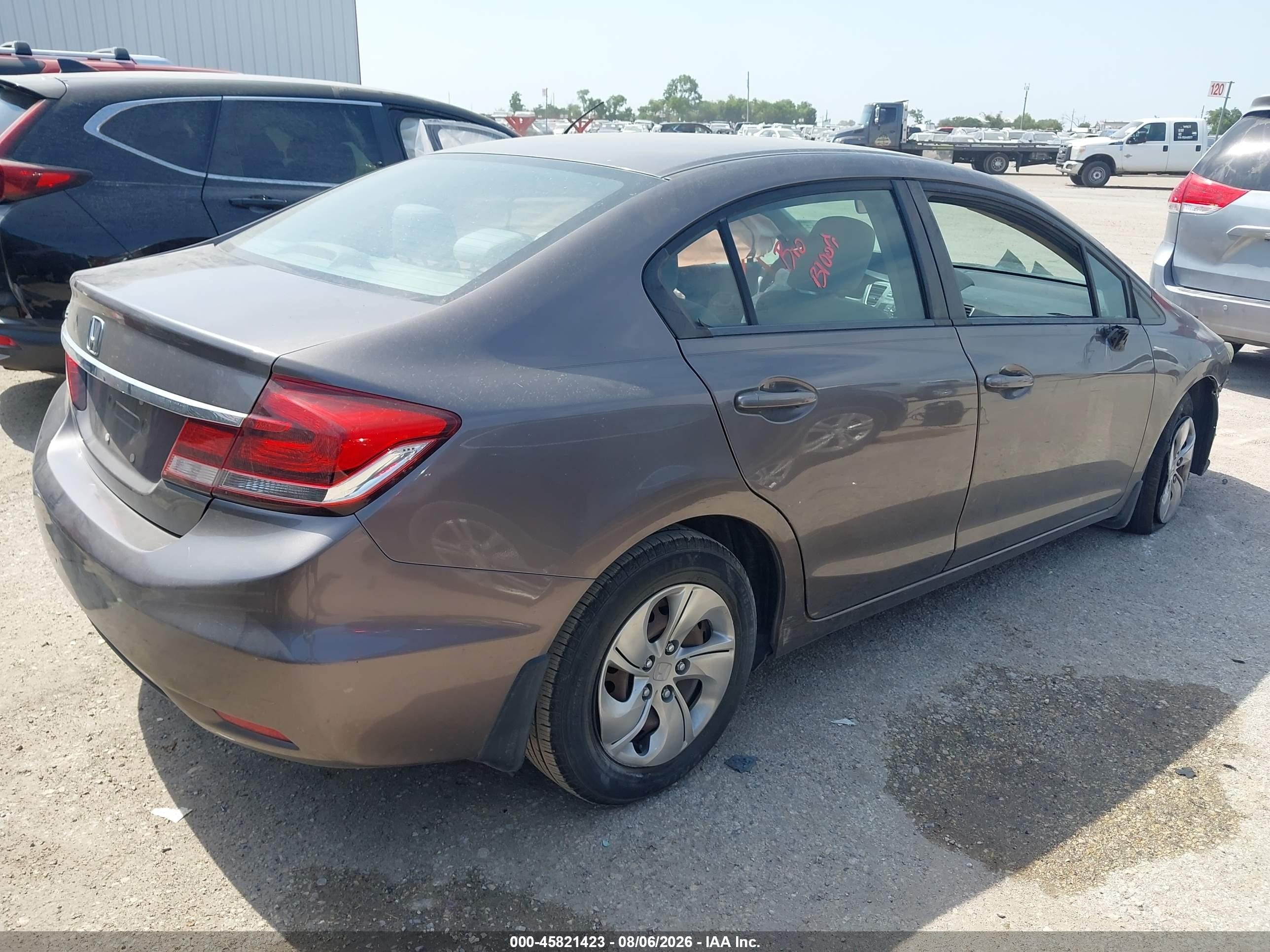 2015 Honda Civic Lx Gray vin: 19XFB2F51FE069508