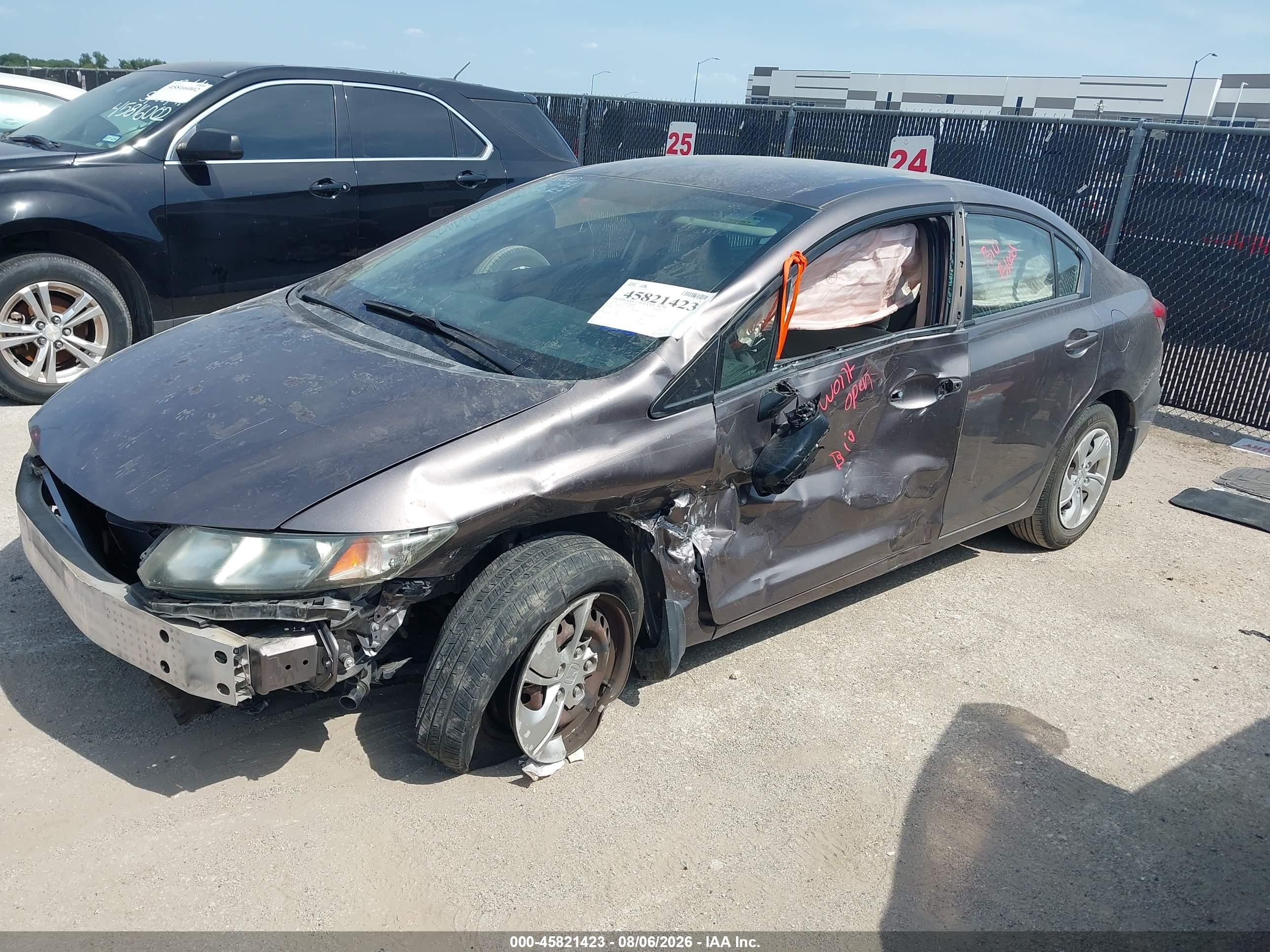 2015 Honda Civic Lx Gray vin: 19XFB2F51FE069508