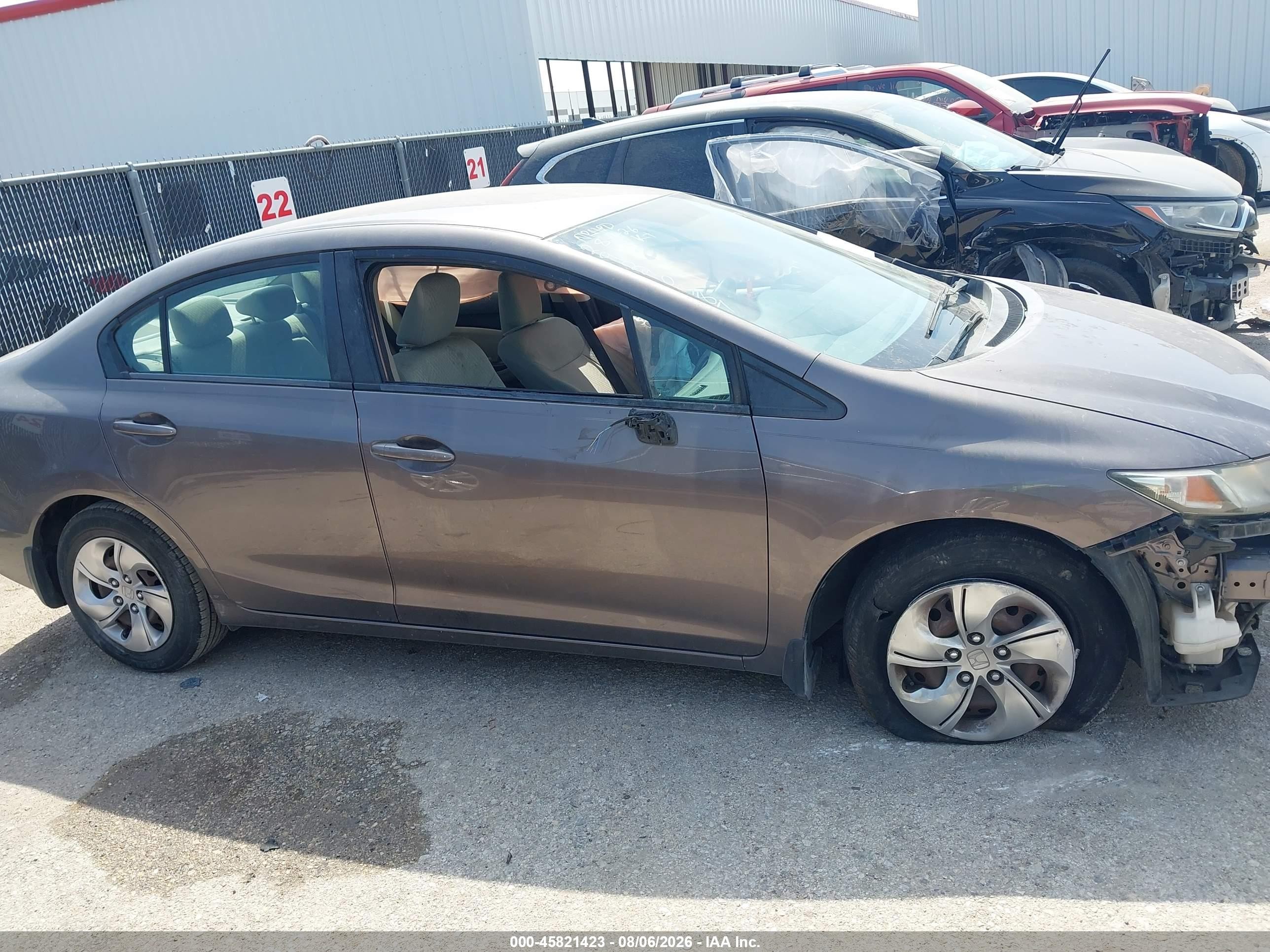 2015 Honda Civic Lx Gray vin: 19XFB2F51FE069508