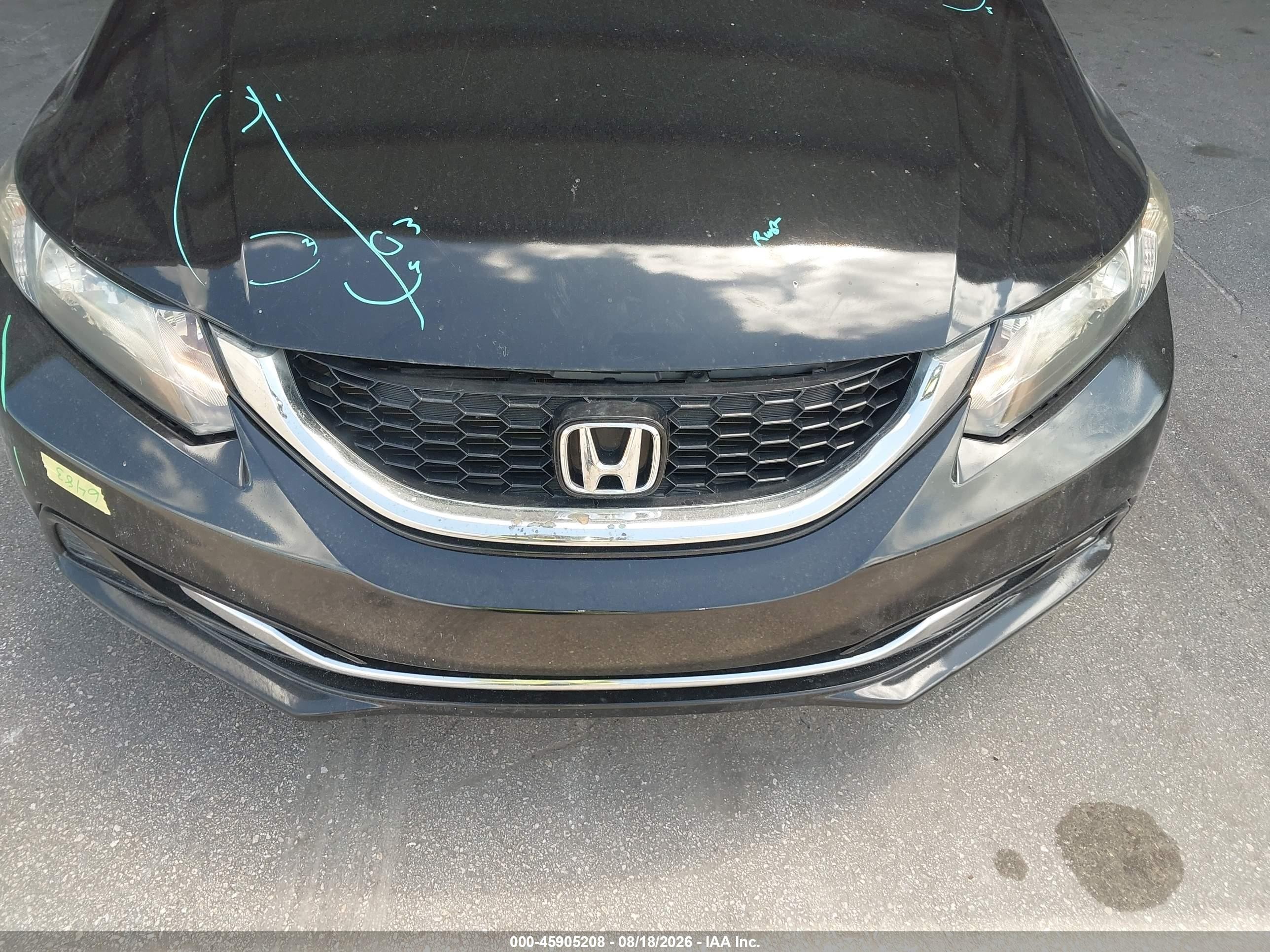 2015 Honda Civic Lx Черный vin: 19XFB2F51FE083117