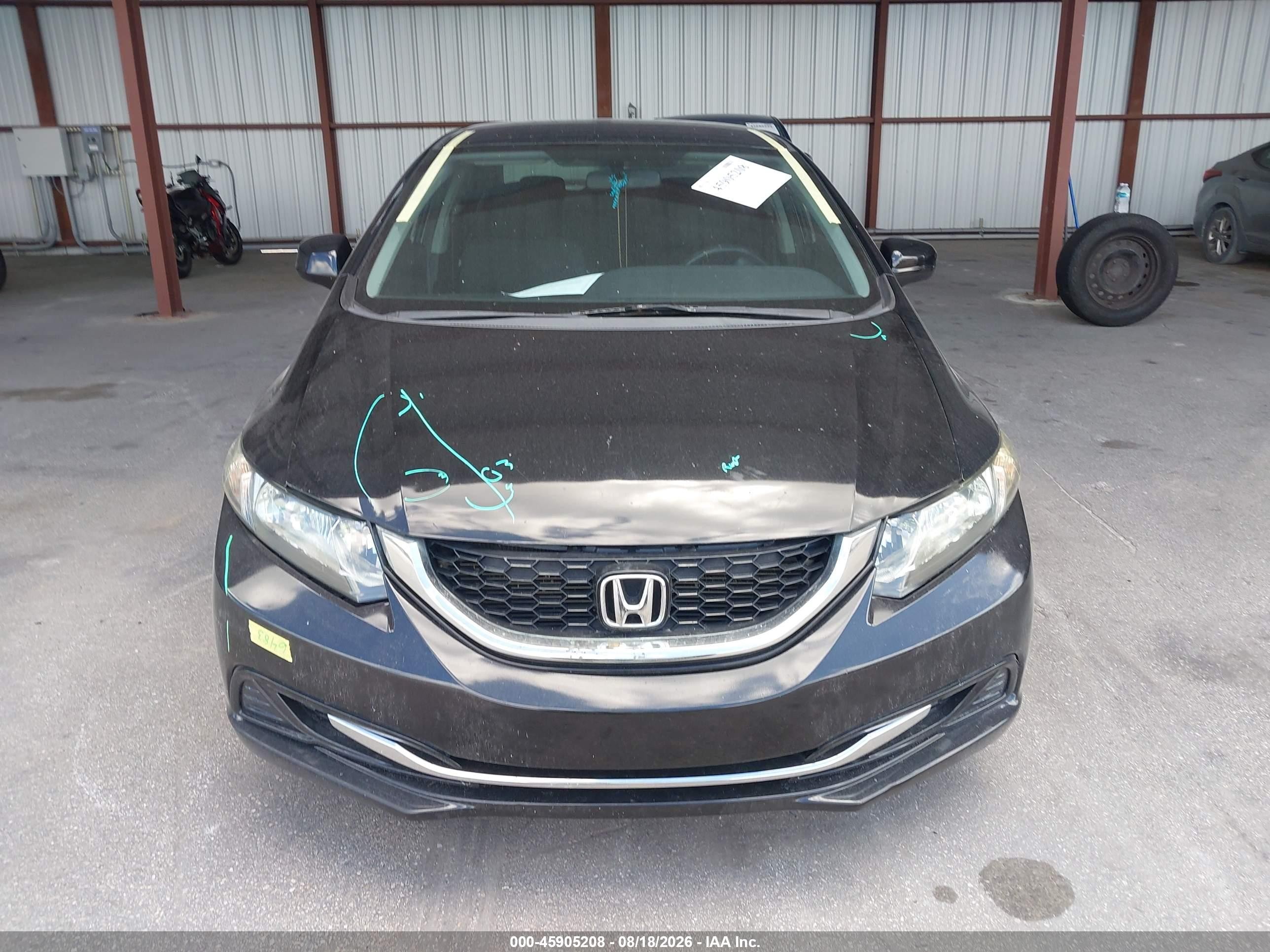 2015 Honda Civic Lx Черный vin: 19XFB2F51FE083117