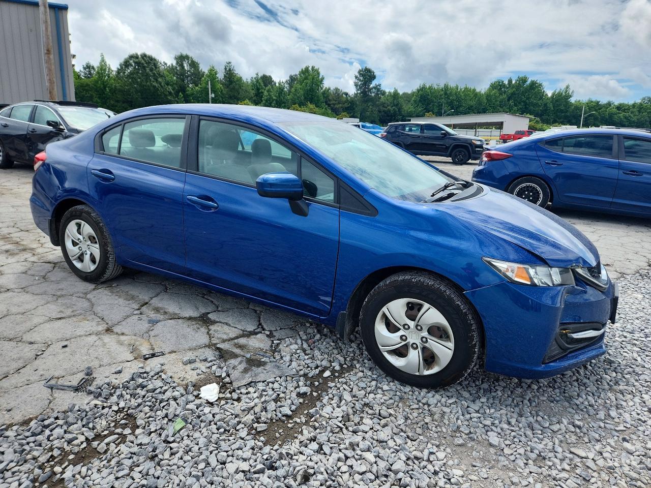 2015 Honda Civic Lx Blue vin: 19XFB2F51FE086065