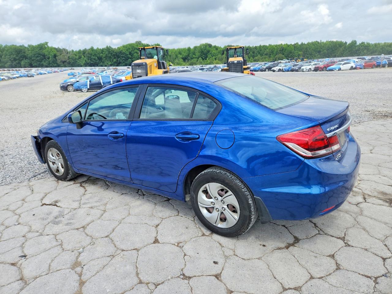 2015 Honda Civic Lx Blue vin: 19XFB2F51FE086065