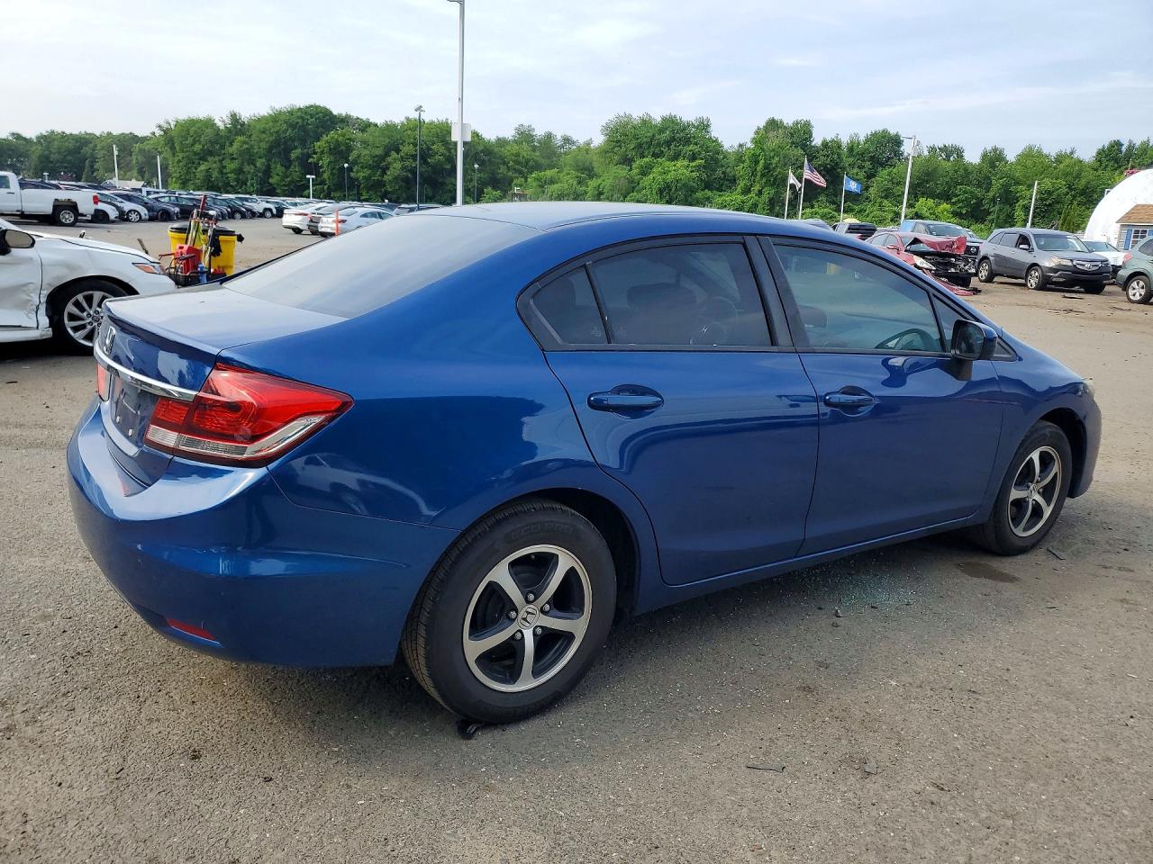 2015 Honda Civic Lx Blue vin: 19XFB2F51FE097227