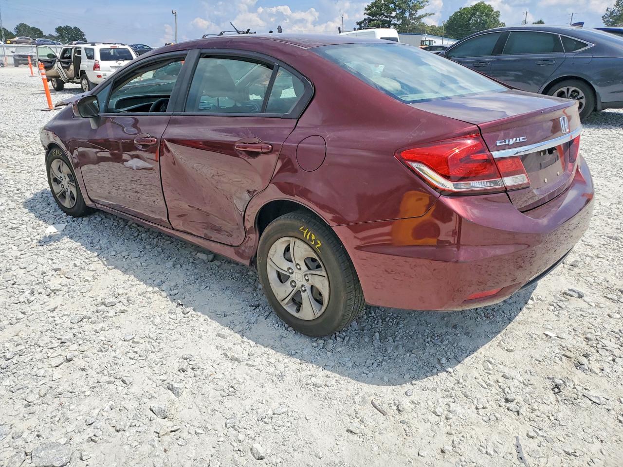 2015 Honda Civic Lx Burgundy vin: 19XFB2F51FE109277