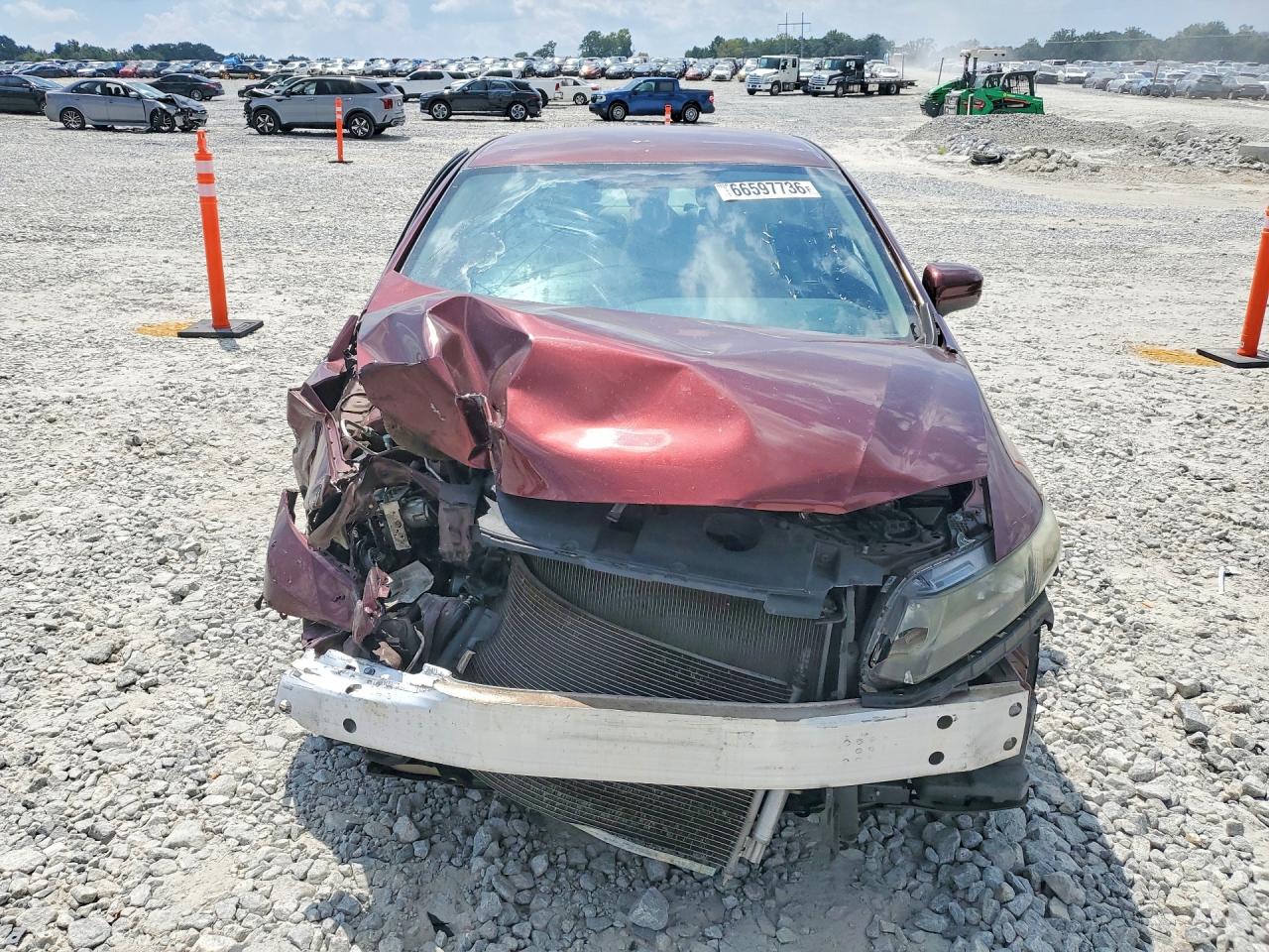 2015 Honda Civic Lx Burgundy vin: 19XFB2F51FE109277