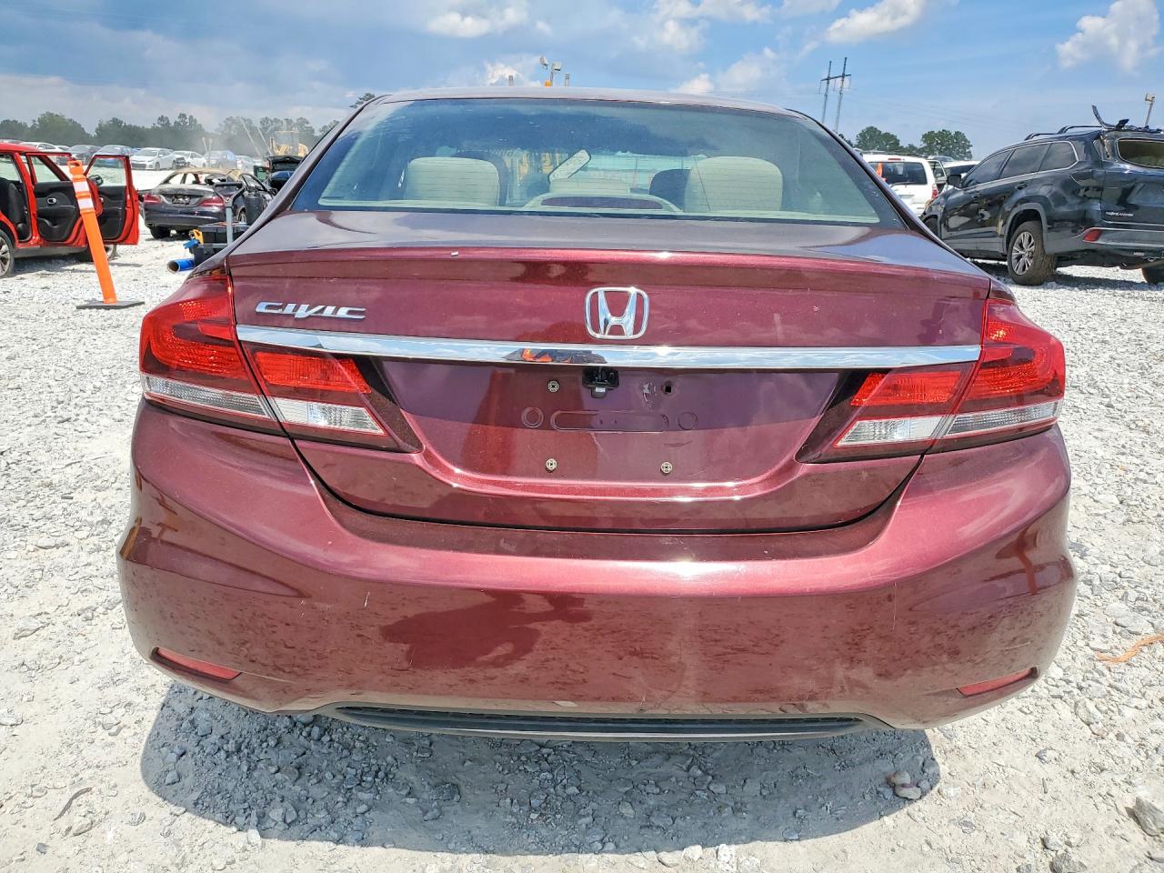 2015 Honda Civic Lx Burgundy vin: 19XFB2F51FE109277